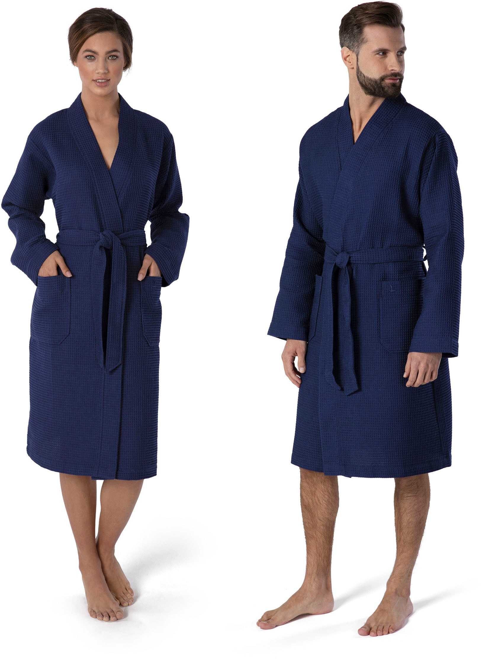 Möve "Homewear, ideal für Sauna & Spa, Hotelbademantel, Morgenmantel" 1 Stk. Piquée-Oberfläche