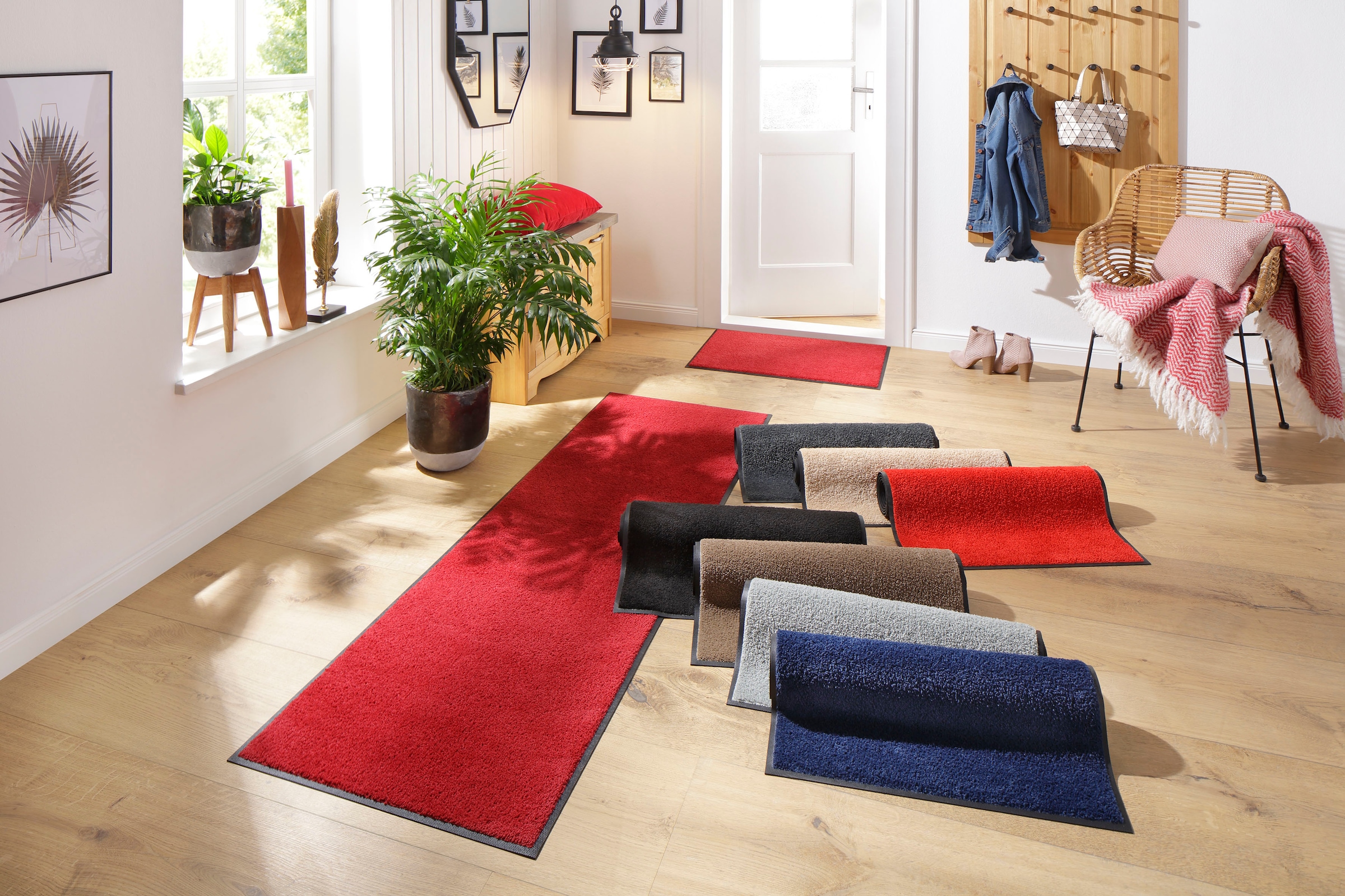 rechteckig, | und waschbar Fußmatte Outdoor-Teppich, In- »Lavea«, BAUR Uni-Farben, Schmutzfangmatte, andas
