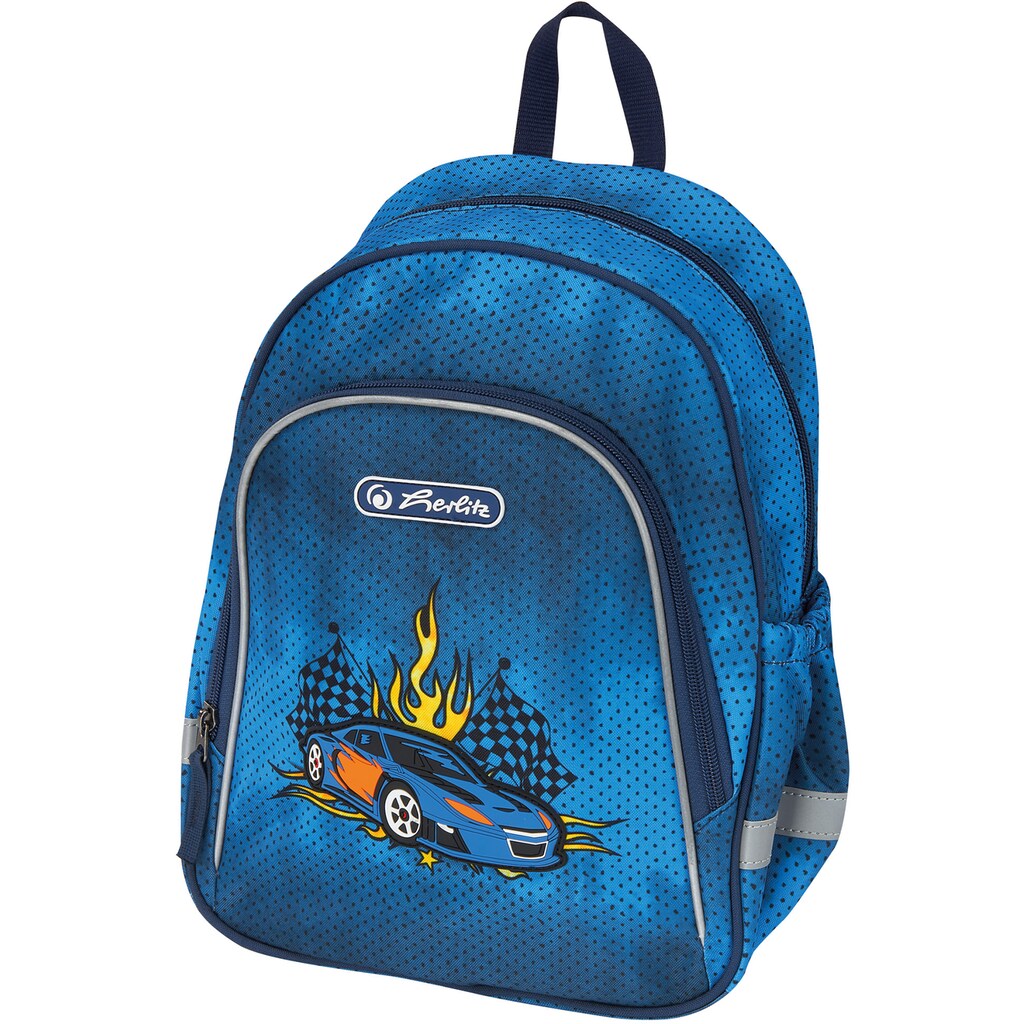 Herlitz Kinderrucksack »Motivrucksack Race Car«, Reflektoren