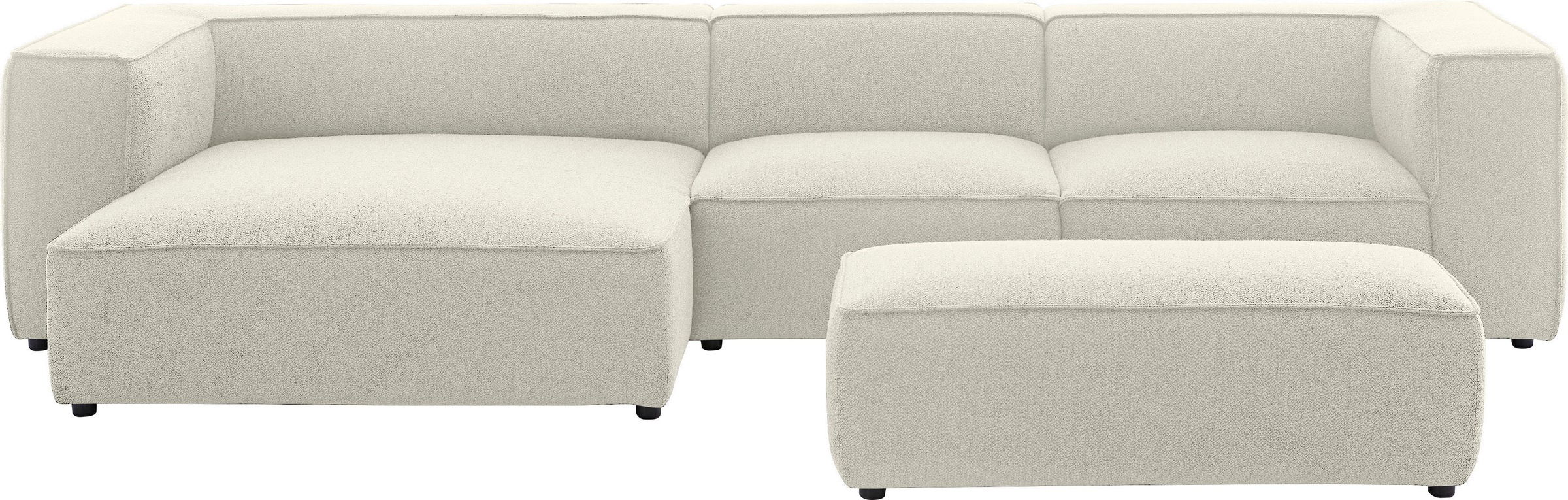 W.SCHILLIG Ecksofa »around-the-block«, mit eleganter Biese, mit Federkern, Breite 341 cm