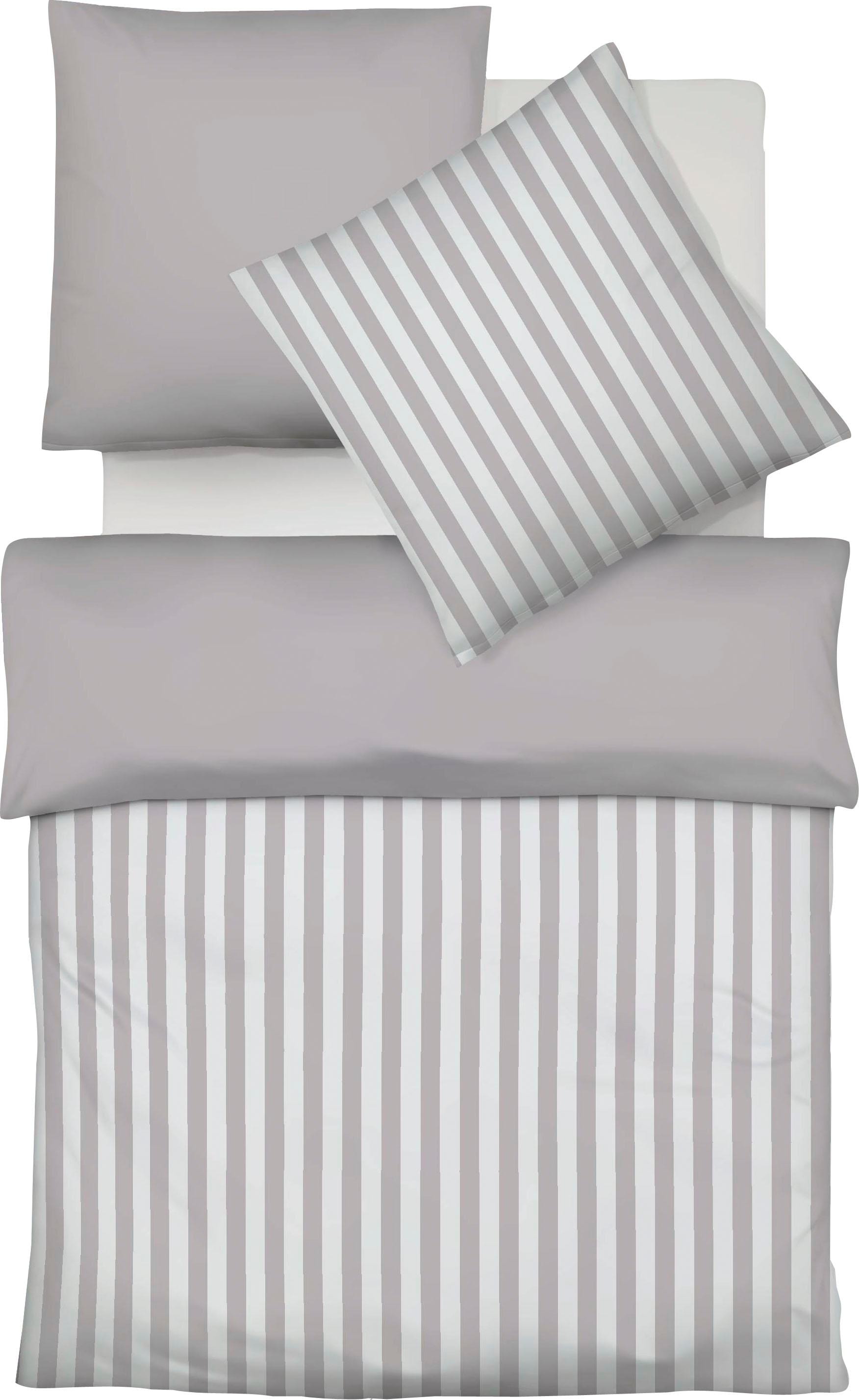 fleuresse Wendebettwäsche "Porto" 3 tlg. 100% Baumwolle, in Gr. 135x200, 15 günstig online kaufen
