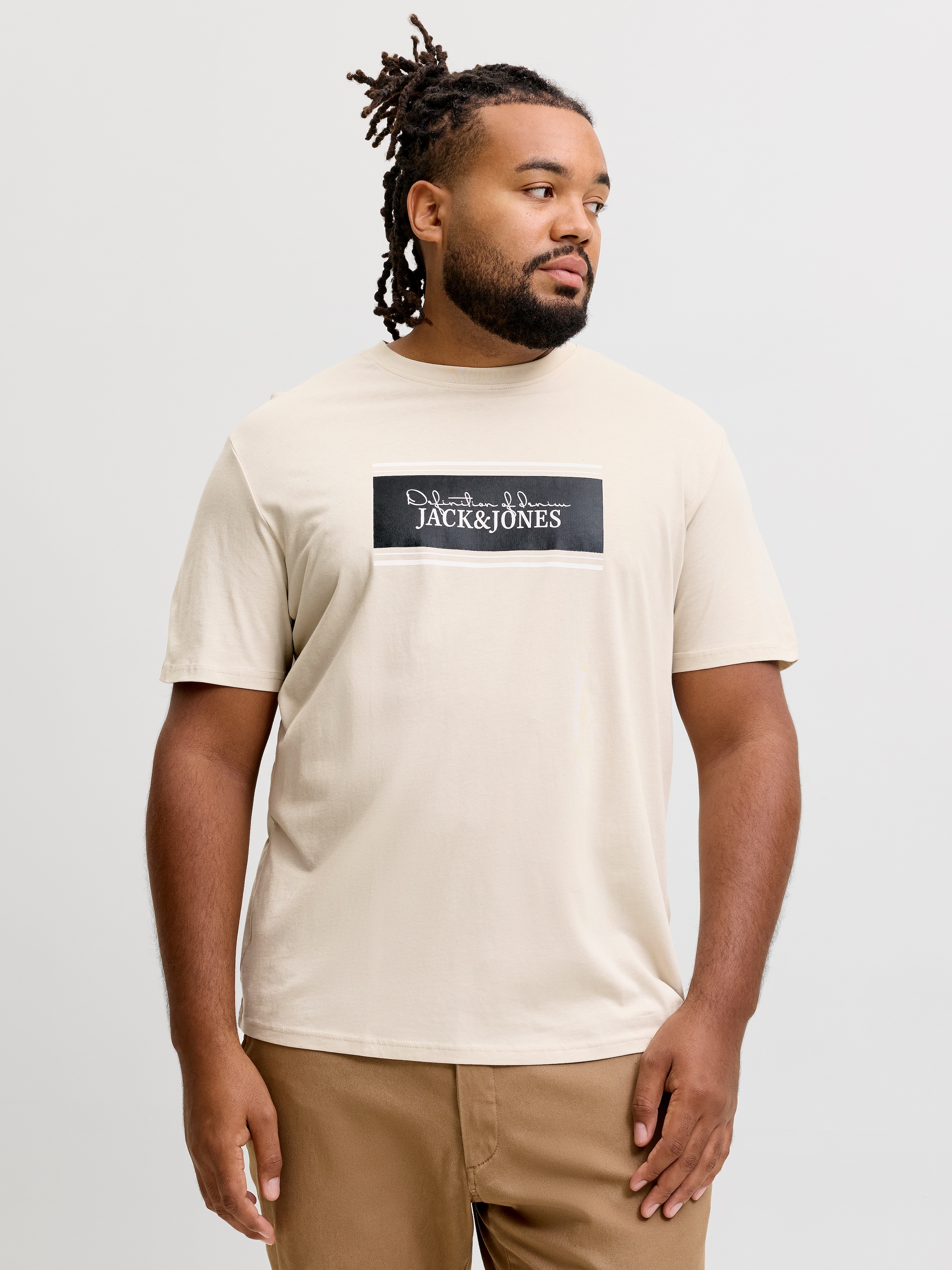 Jack & Jones PlusSize "JJBUSTER TEE SS CREW NECK BTS SN PLS" Baumwolle, regular fit