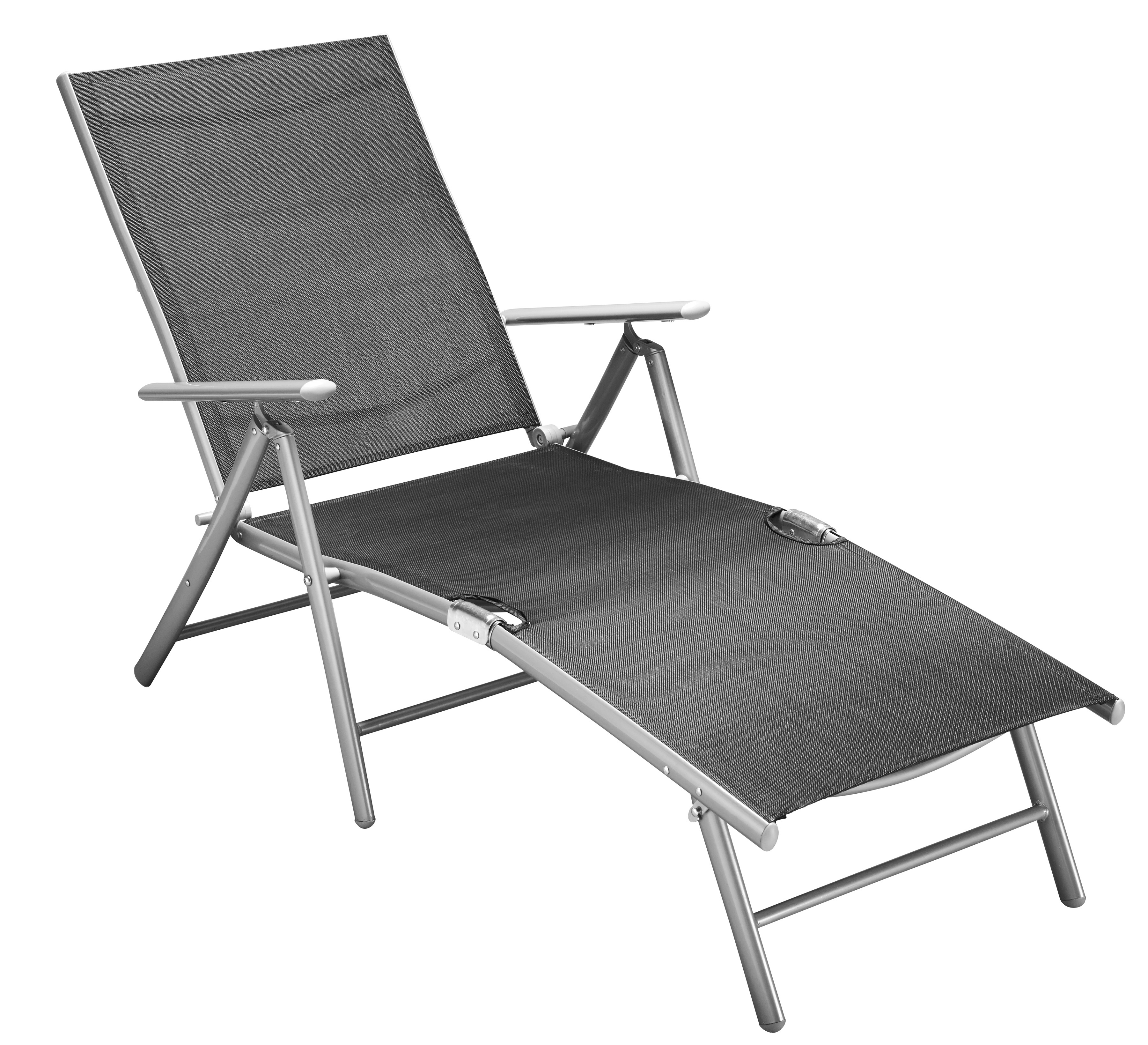 Gartenliege, Alu/Textil, klappbar