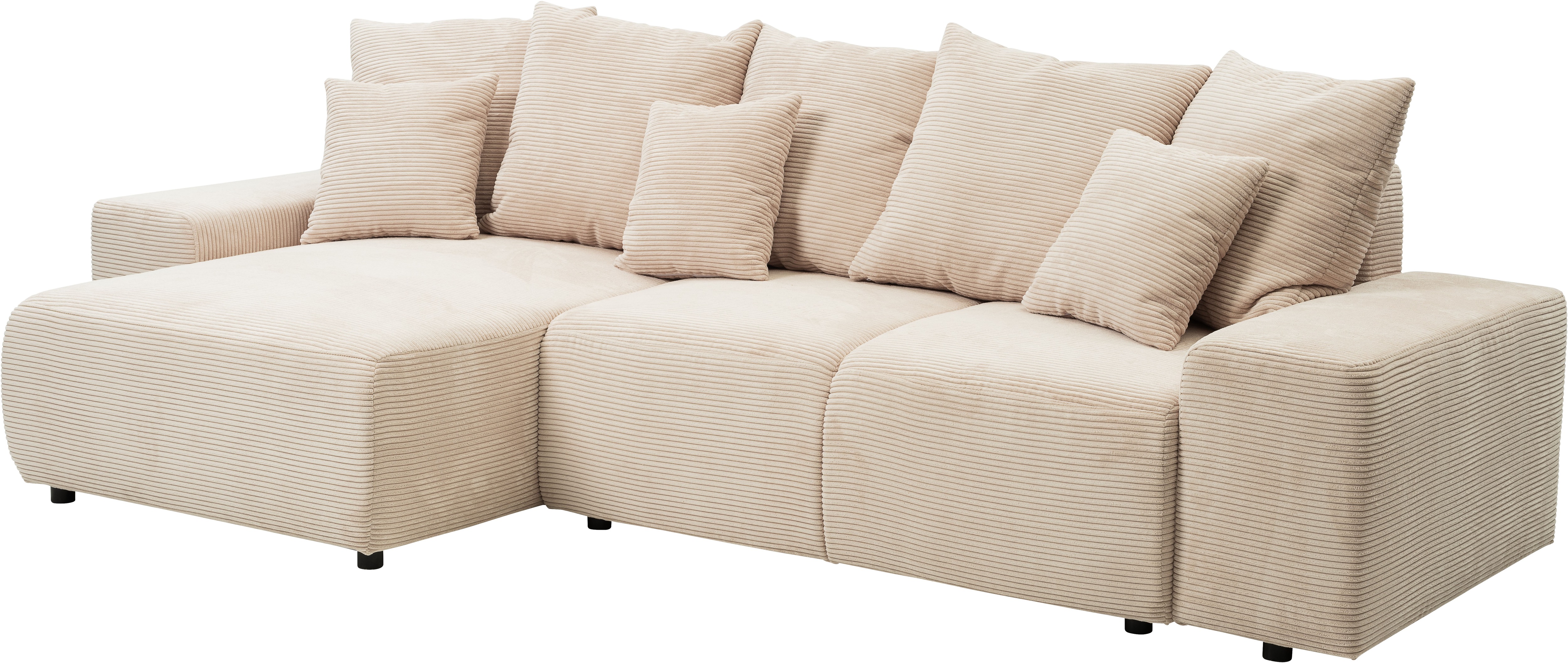 Thumbnail - WERK2 Ecksofa "Riwa, modernes Sofa zum Kuscheln und Entspannen, Breite 300cm, L-Form", Trendiges Ecksofa mit vielen Kiss...
