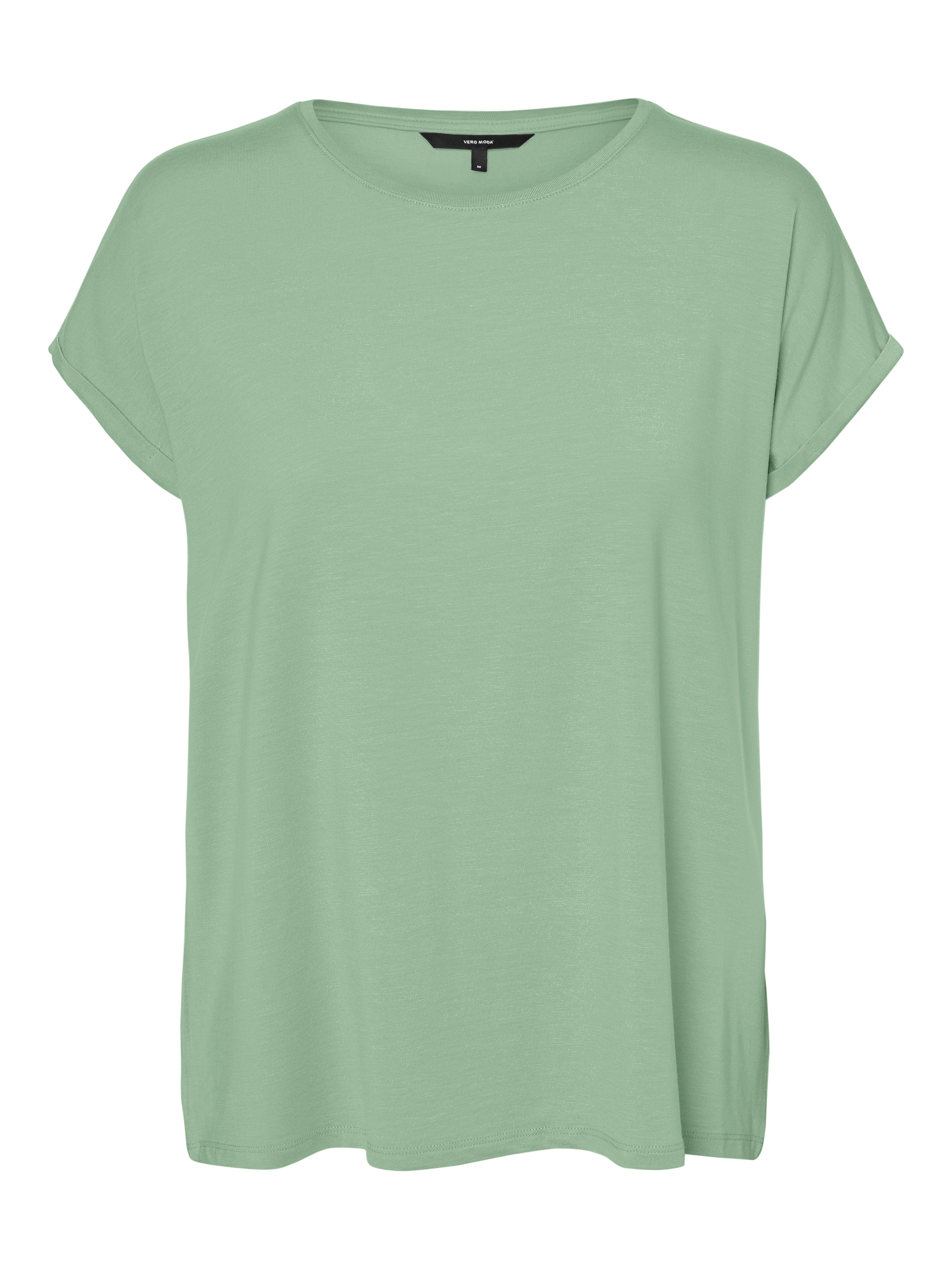 Vero Moda Rundhalsshirt »VMAVA PLAIN SS TOP GAJRS NOOS«