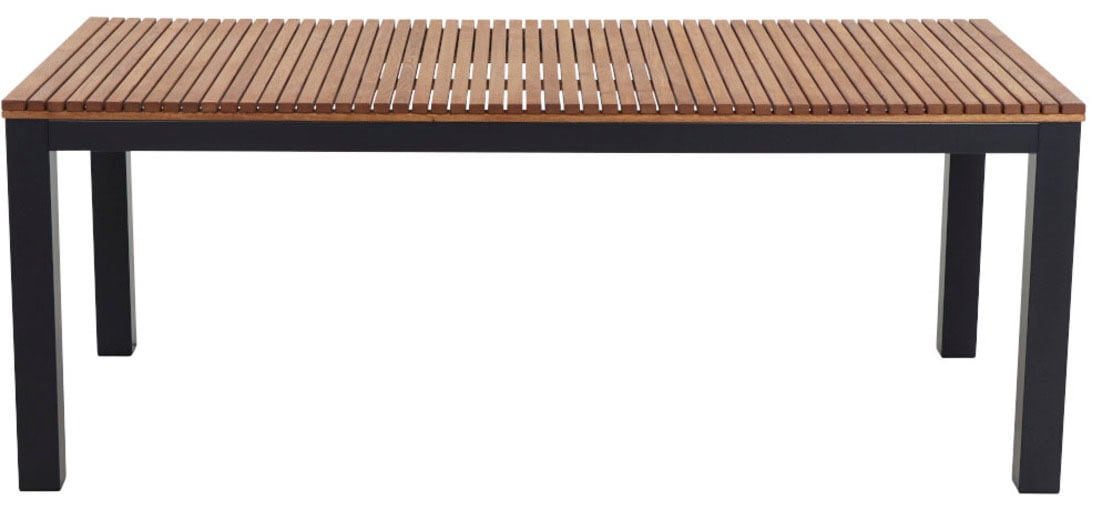 Siena Garden Gartentisch »Bozen«, (1 St.), BxTxH: 100x220x76 cm, Alu graphit, Robinieholz, geölt