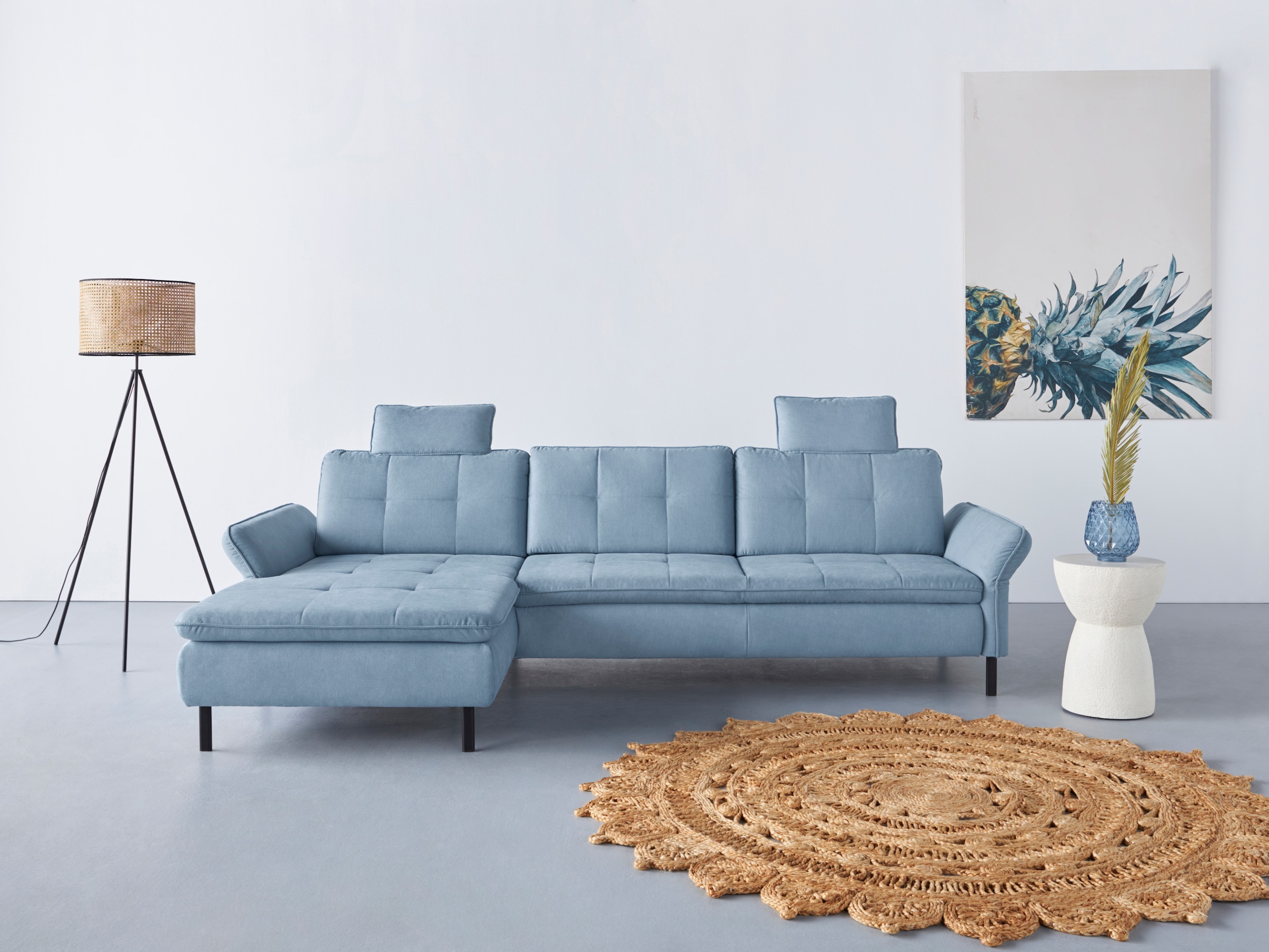 Home affaire Ecksofa "Birkholm L-Form" Armlehnverstellung, auch in Easy Cle günstig online kaufen