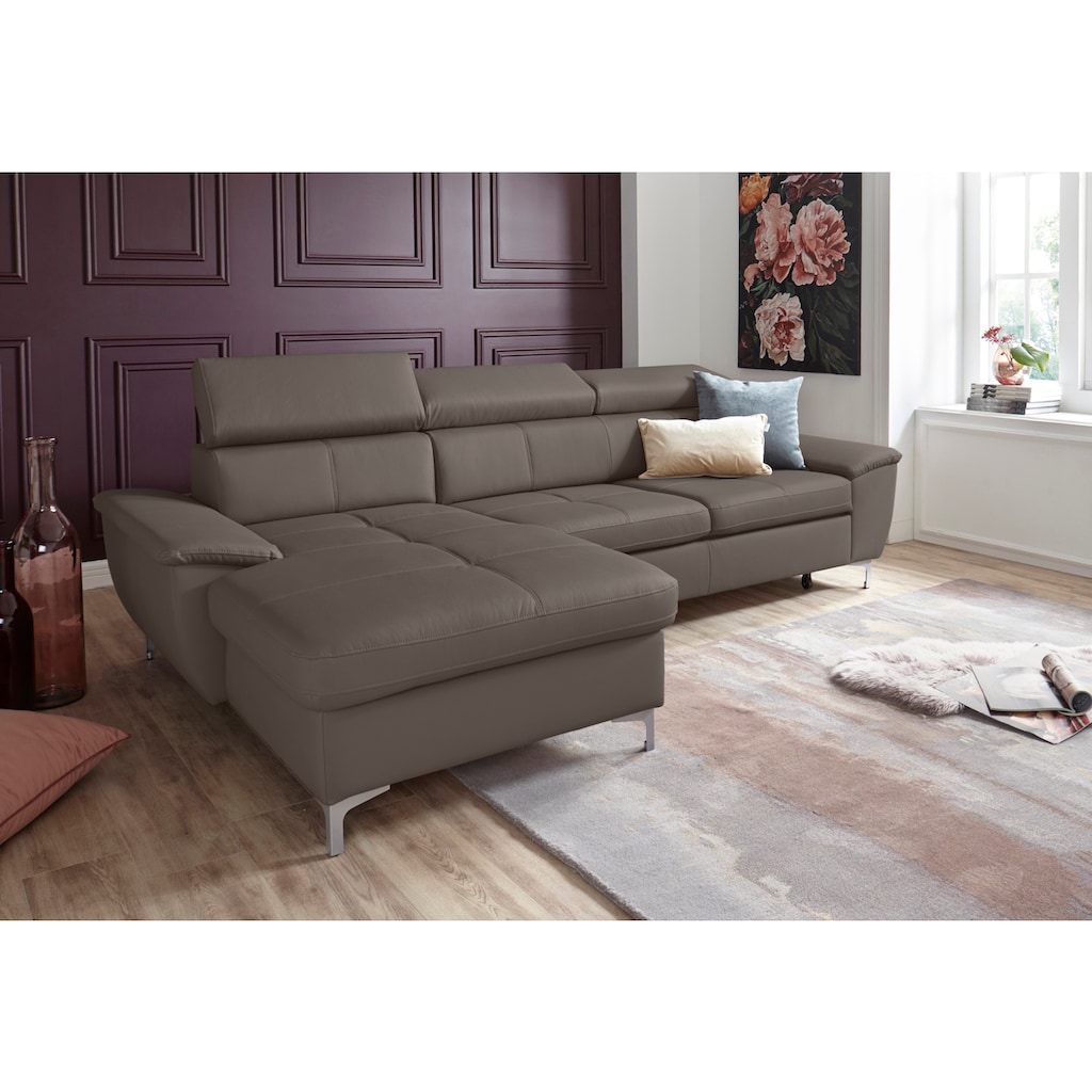exxpo - sofa fashion Ecksofa »Azzano, L-Form«, wahlweise mit Bettfunktion