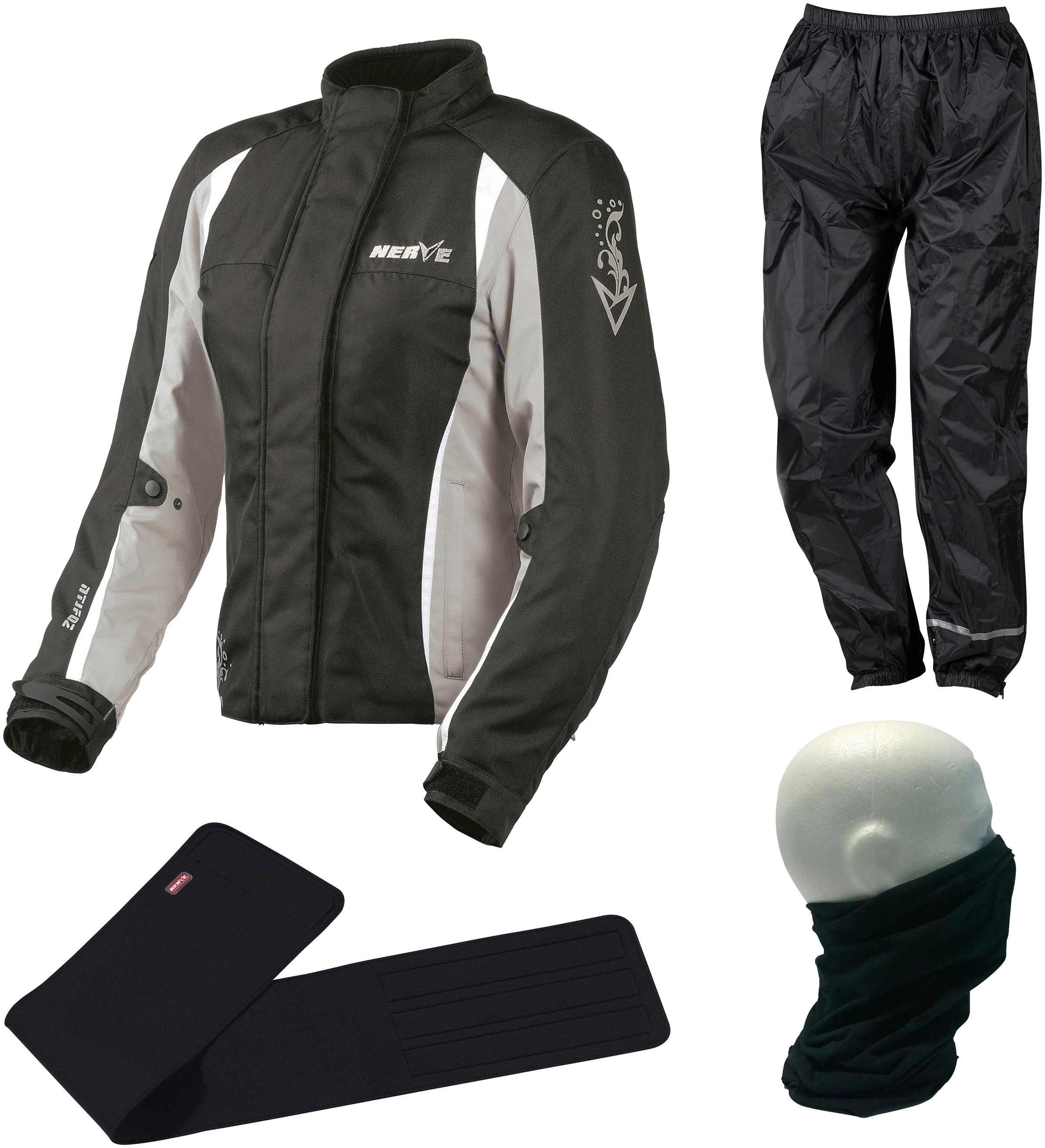 NERVE Motorradkombi, 40, N-Gr, silber, Overalls