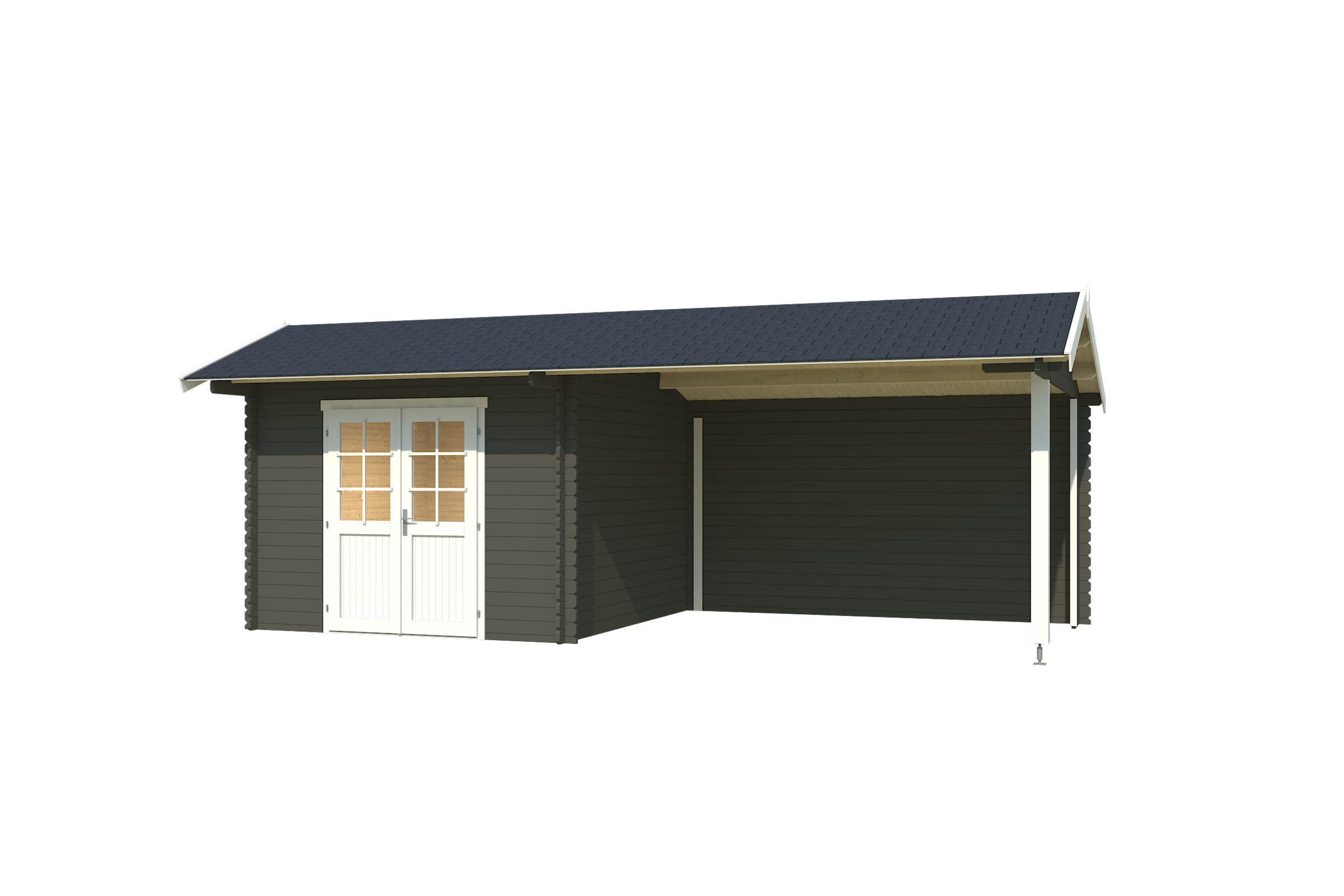 Nordic Holz Gartenhaus "New York", (Unterstand inkl. Rückwand) günstig online kaufen