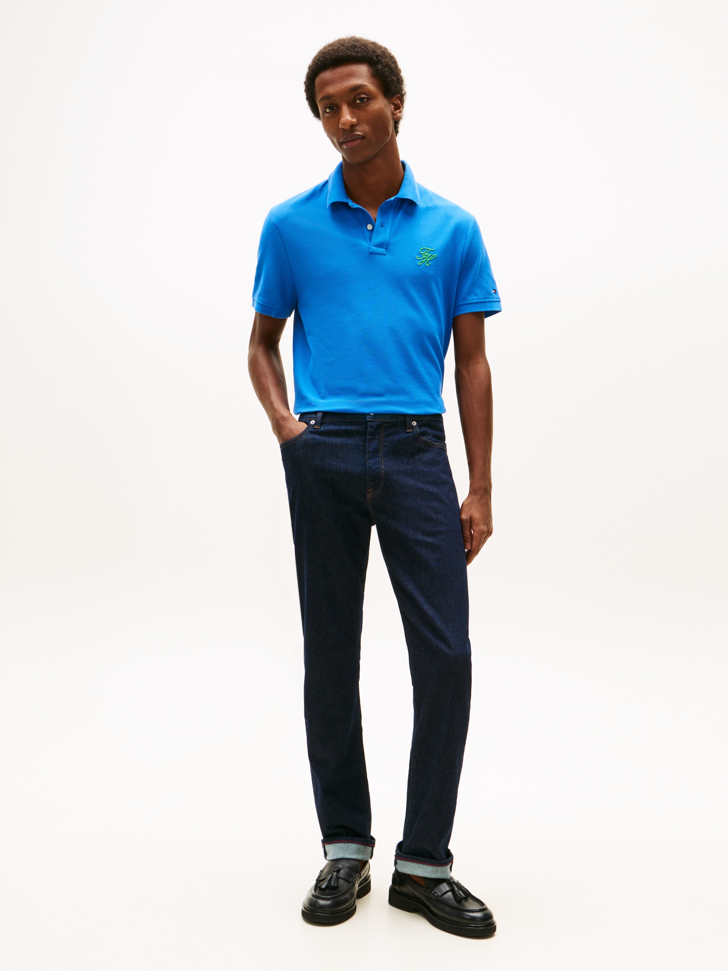 Tommy Hilfiger Poloshirt »TH SCRIPT REGULAR« aus Piqué mit Logo