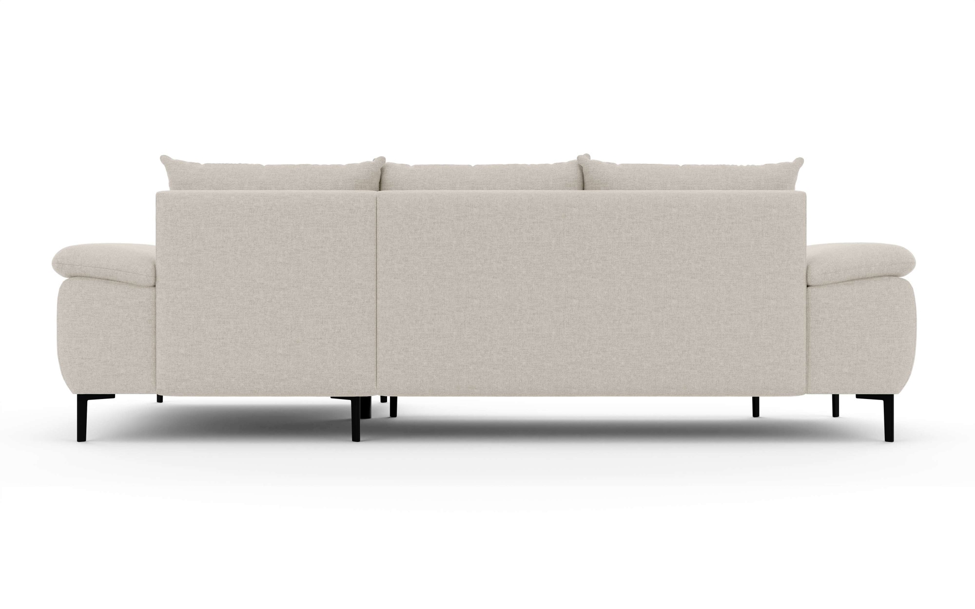 INOSIGN Ecksofa »DROMARA Schlafsofa mit Bettkasten, Maße: B/T/H 277/141/91 cm«, L-Form mit Recamiere rechts/links bestellbar, Wellenunterfederung