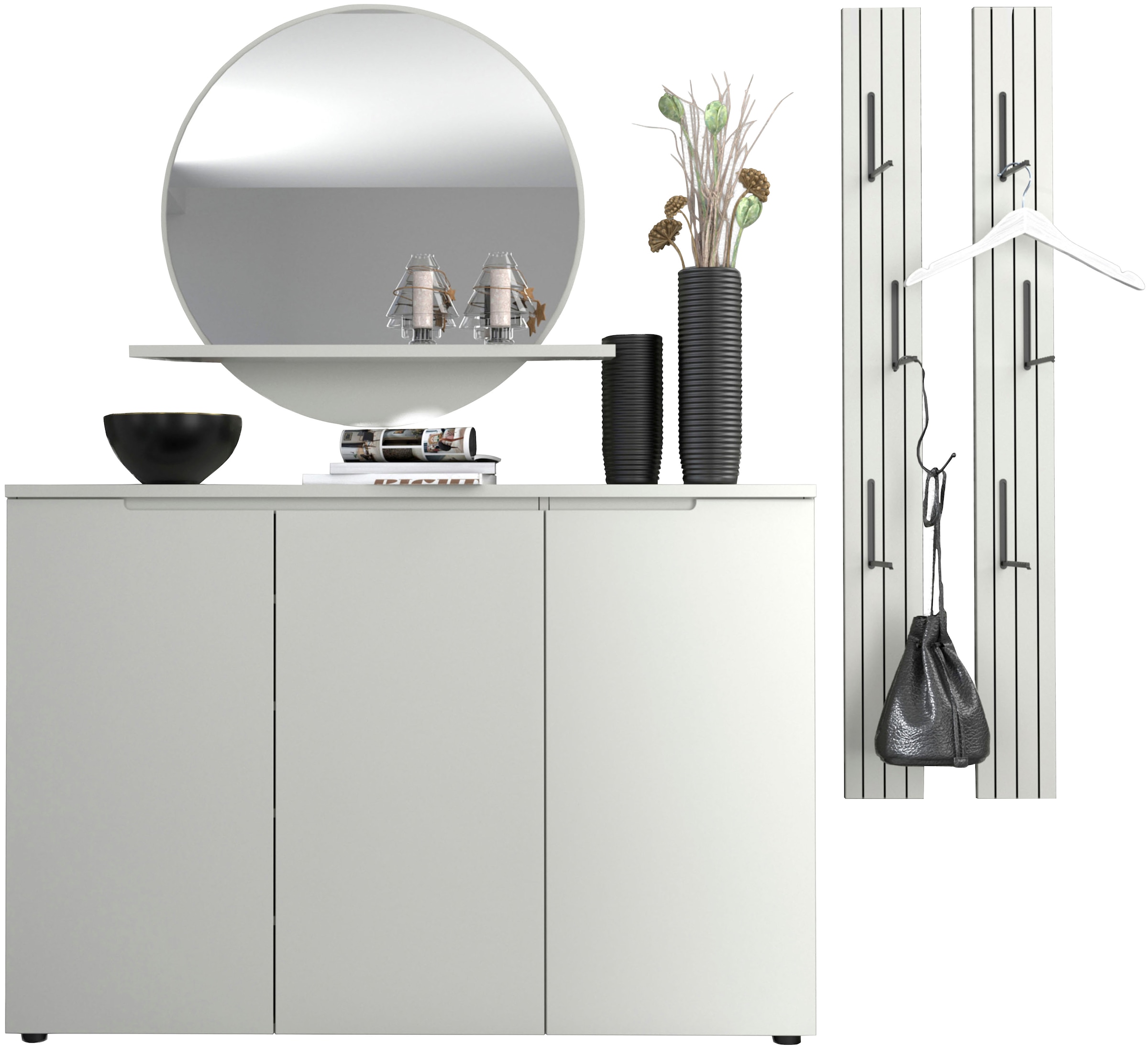 Innostyle Schuhschrank »Garderobenschrank BRESTA, BxHxT 145/100/22« 1 Stk. tlg. 3 türig, 10 Fächer, grifflos, Softclose