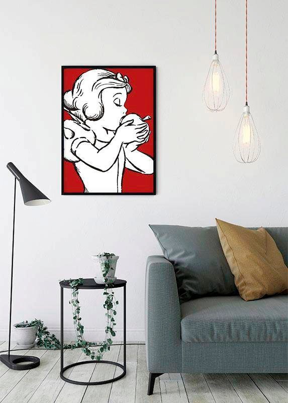 Komar Bild »Snow White Apple Bite - red«, Disney, (1 St.), Wandbild zur Dekoration im Kinderzimmer - ohne Rahmen