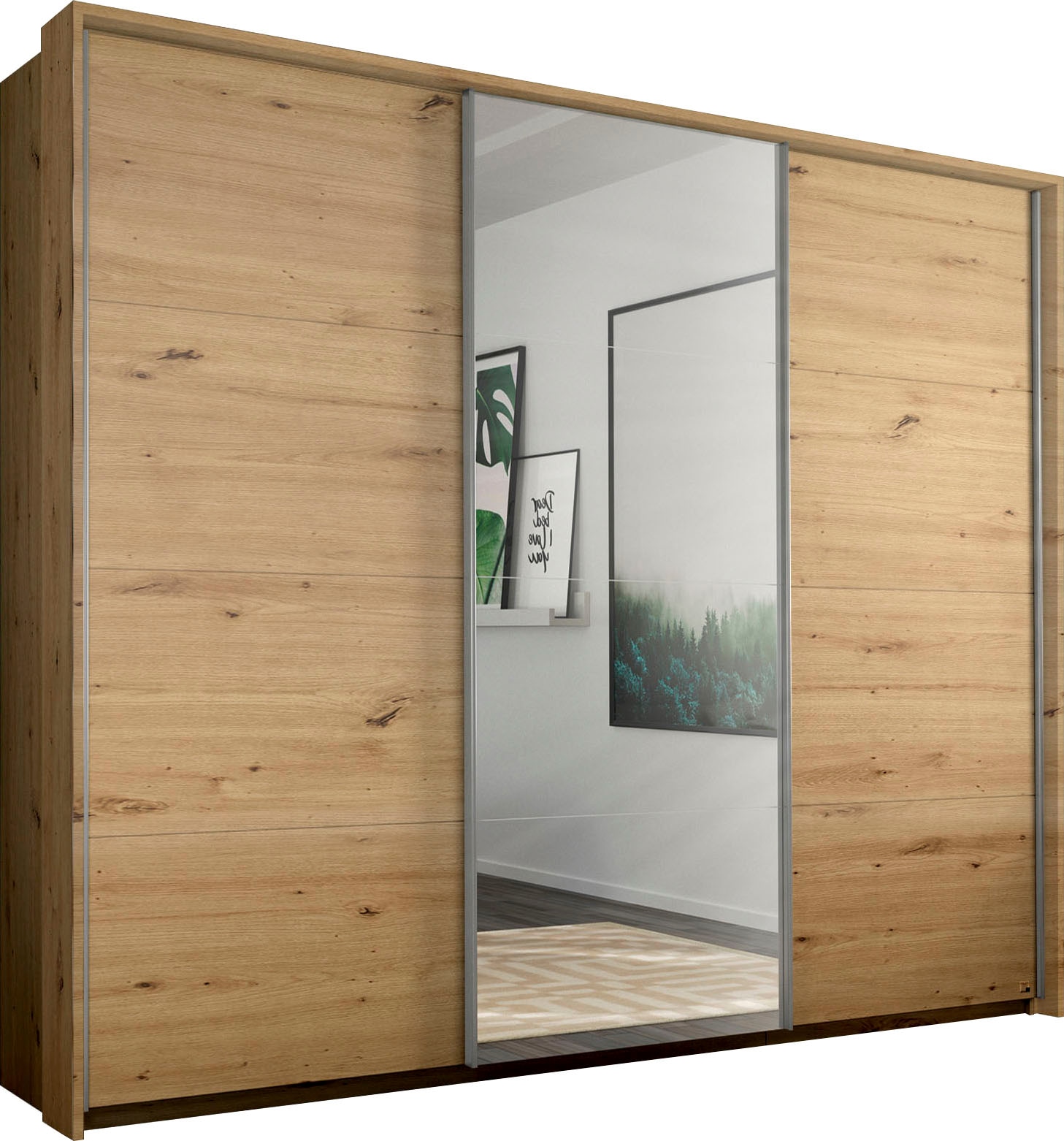 OTTO home Kleiderschrank "Kleiderschrank Schrank Garderobe Wäscheschrank TOMA mit Passepartout" Breiten 211/278/323/368 cm, Höhen 214/233 cm inkl. Passepartout, inkl. Regaleinsatz sowie zusätzlichen Einlegeböden MADE IN GERMANY