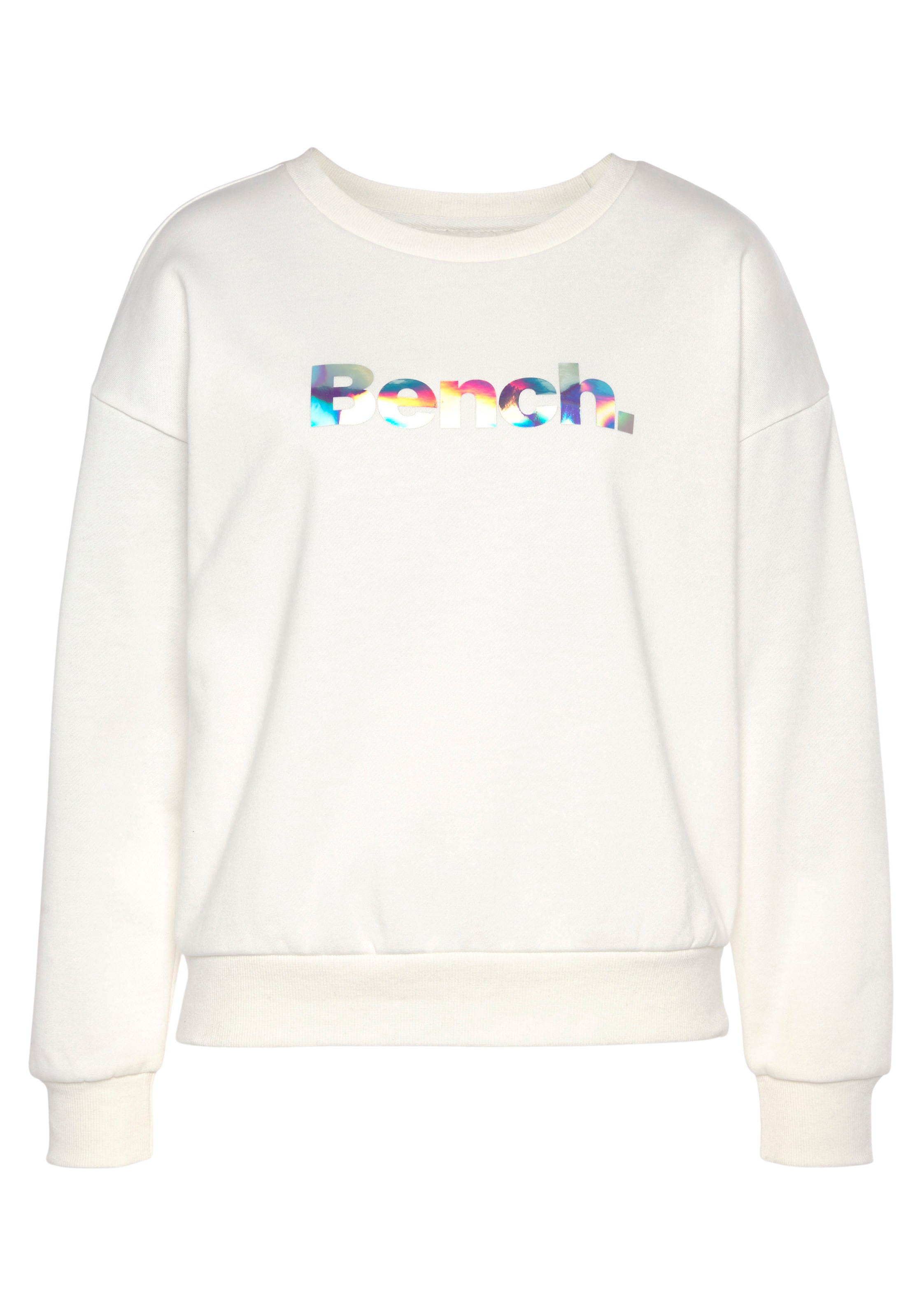 Bench. Loungewear Sweatshirt, mit glänzendem Logodruck, Loungewear