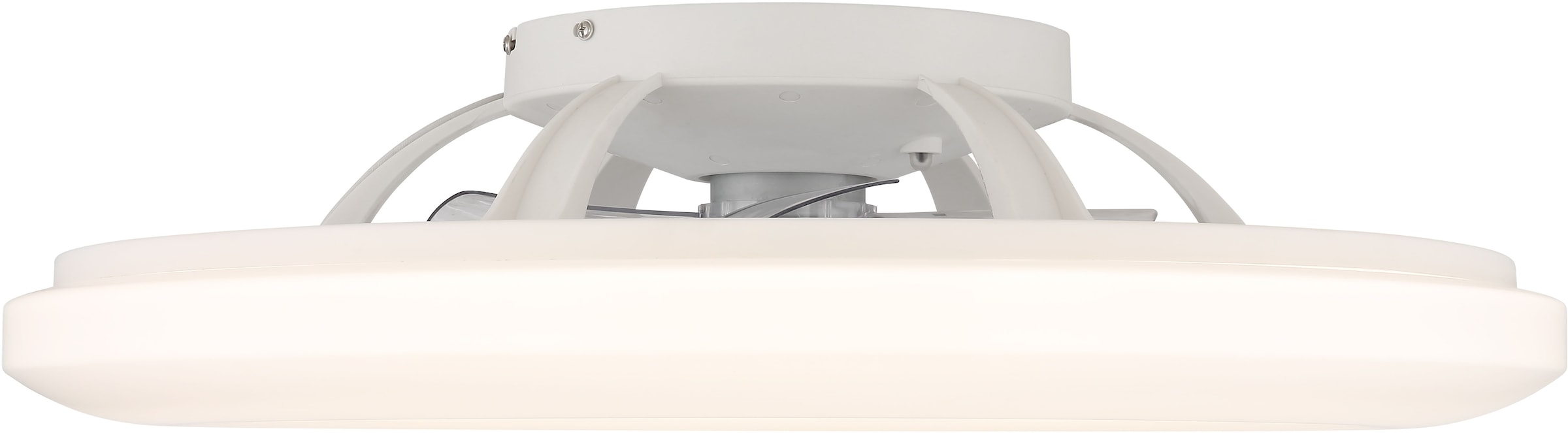 GLOBO LIGHTING Deckenleuchte »ALVA«, Leuchtmittel LED-Modul | LED fest integriert, Ventilator/ Büro / Wohnbereich / Schlafzimmer / weiß / Flügel innen