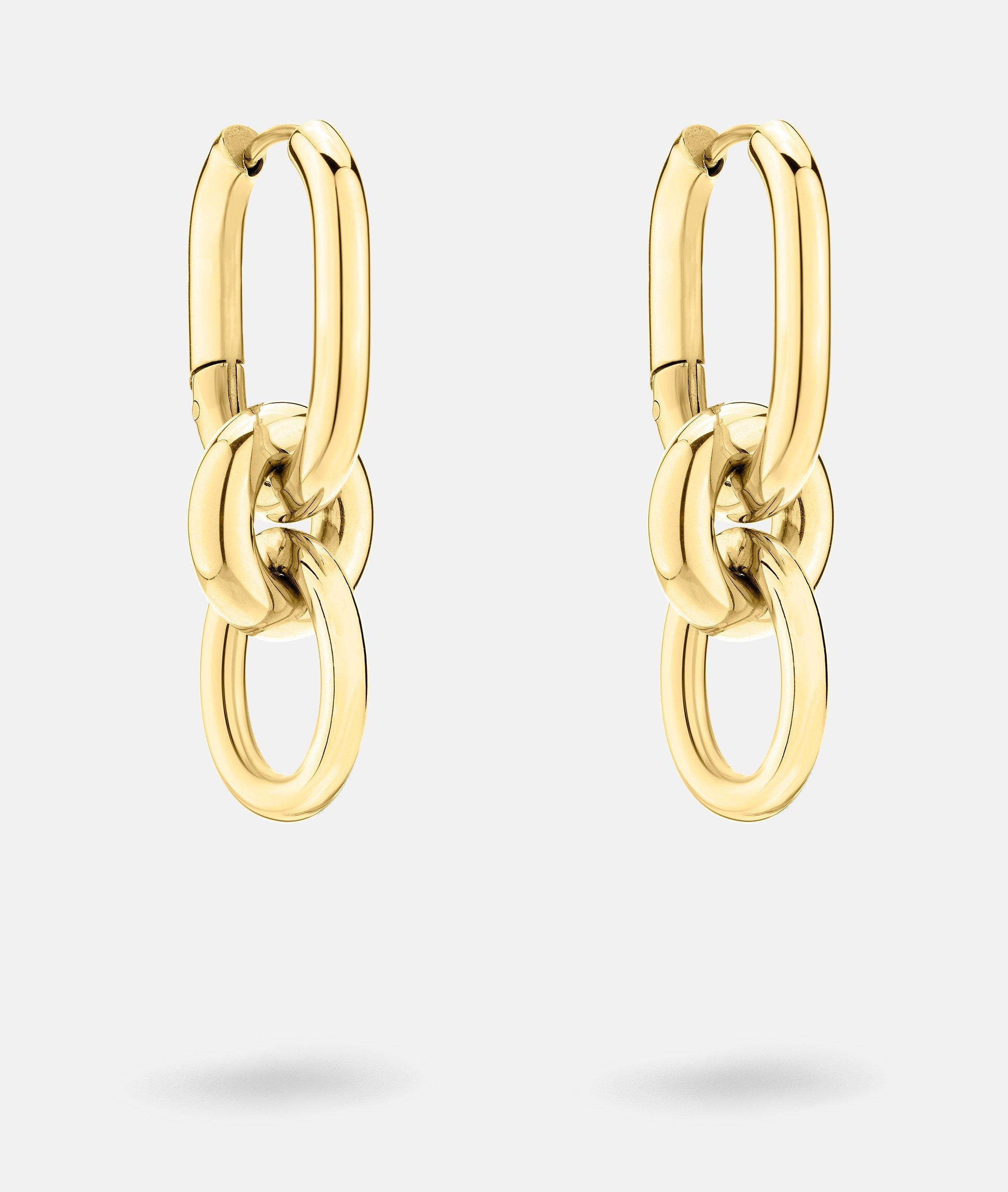 Liebeskind Berlin Paar Creolen »Schmuck Geschenk Edelstahl Ohrringe Modern Knot«, Einhänger abnehmbar