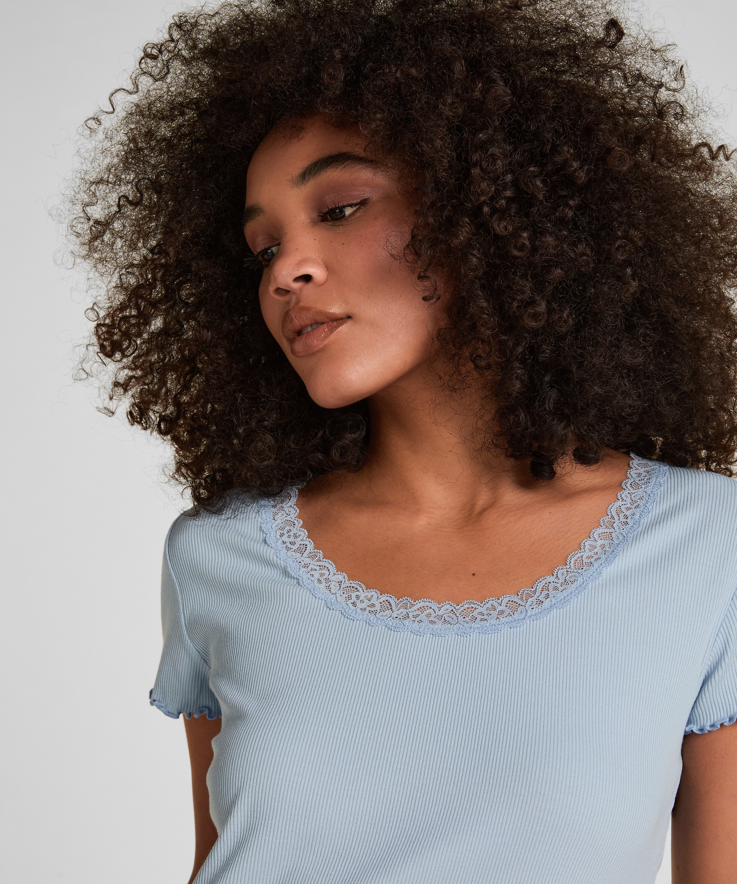 Hunkemöller Pyjama »Pyjama-Oberteil Jersey Ripp«