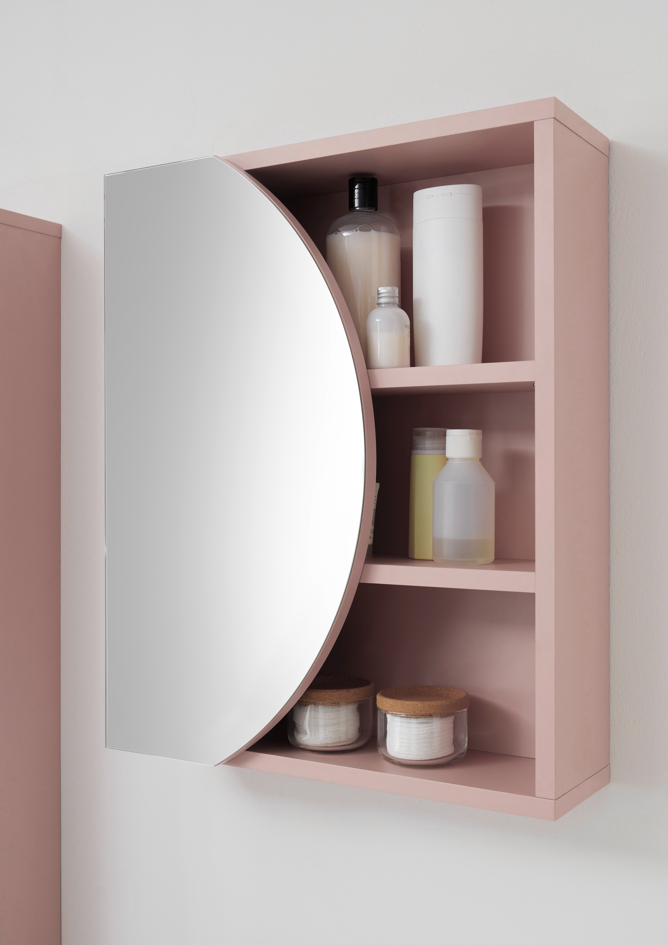 BASIC by Balculina Spiegelschrank »Nancy BxHxT 45x45x15 cm« 1 Stk. tlg. Breite 45 cm, offene Fächer