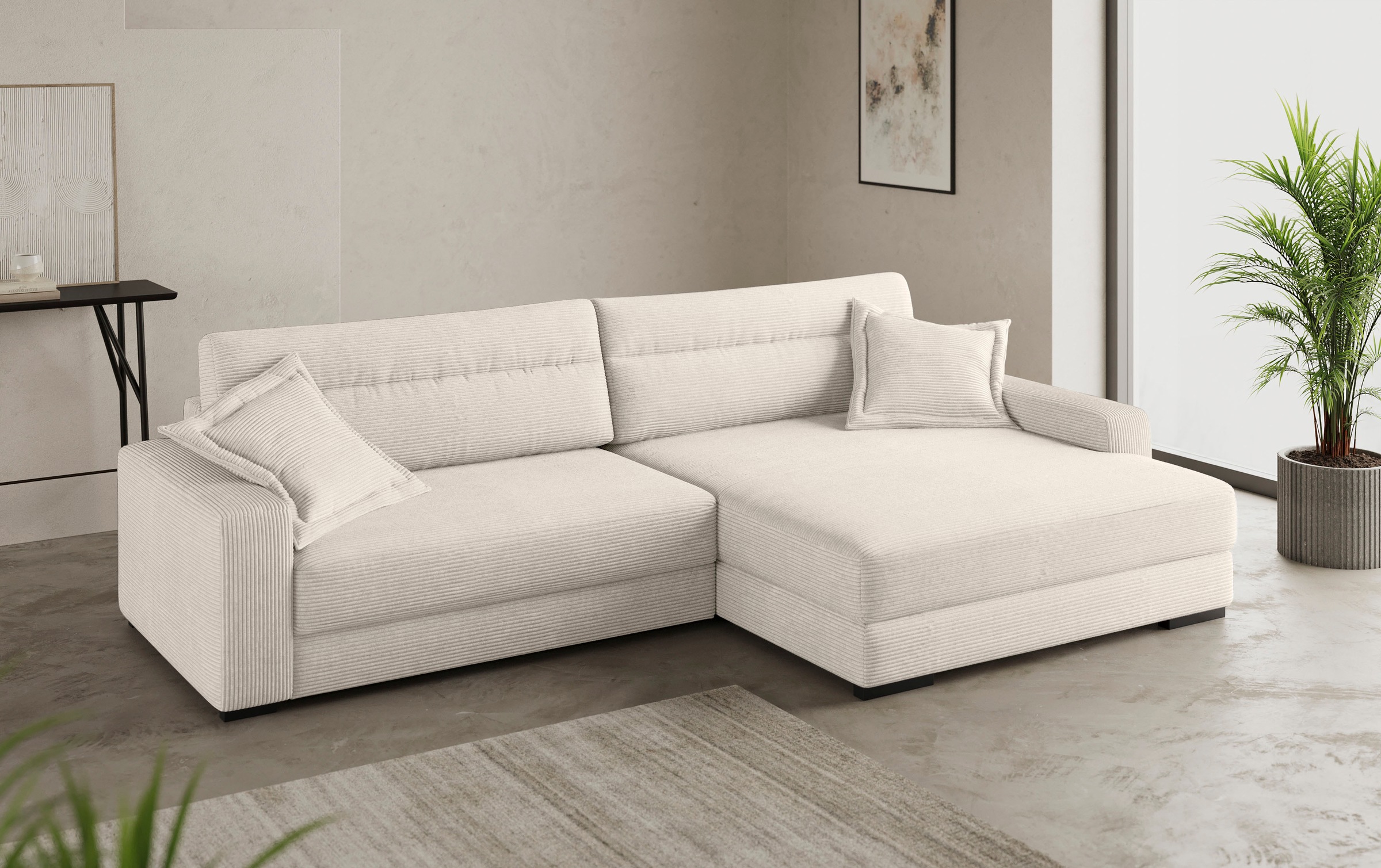 Mr. Couch Ecksofa »Marcello DuraFlex L-Form«, EasyBett, Bettkasten, Kaltschaumpolsterung, bis 140 kg belastbar
