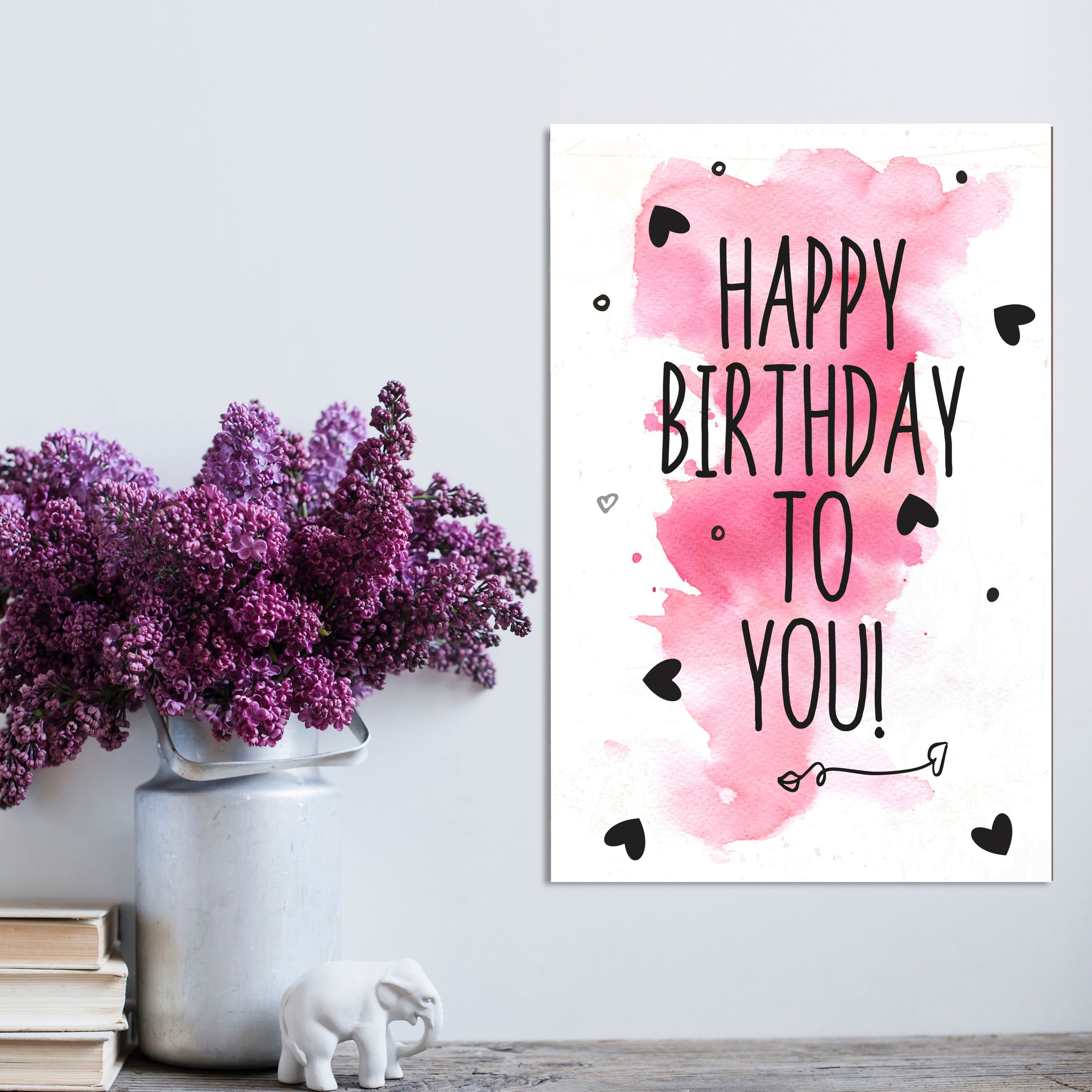 queence Metallbild "Happy Birthday to you" Sprüche 1 Stk. tlg.