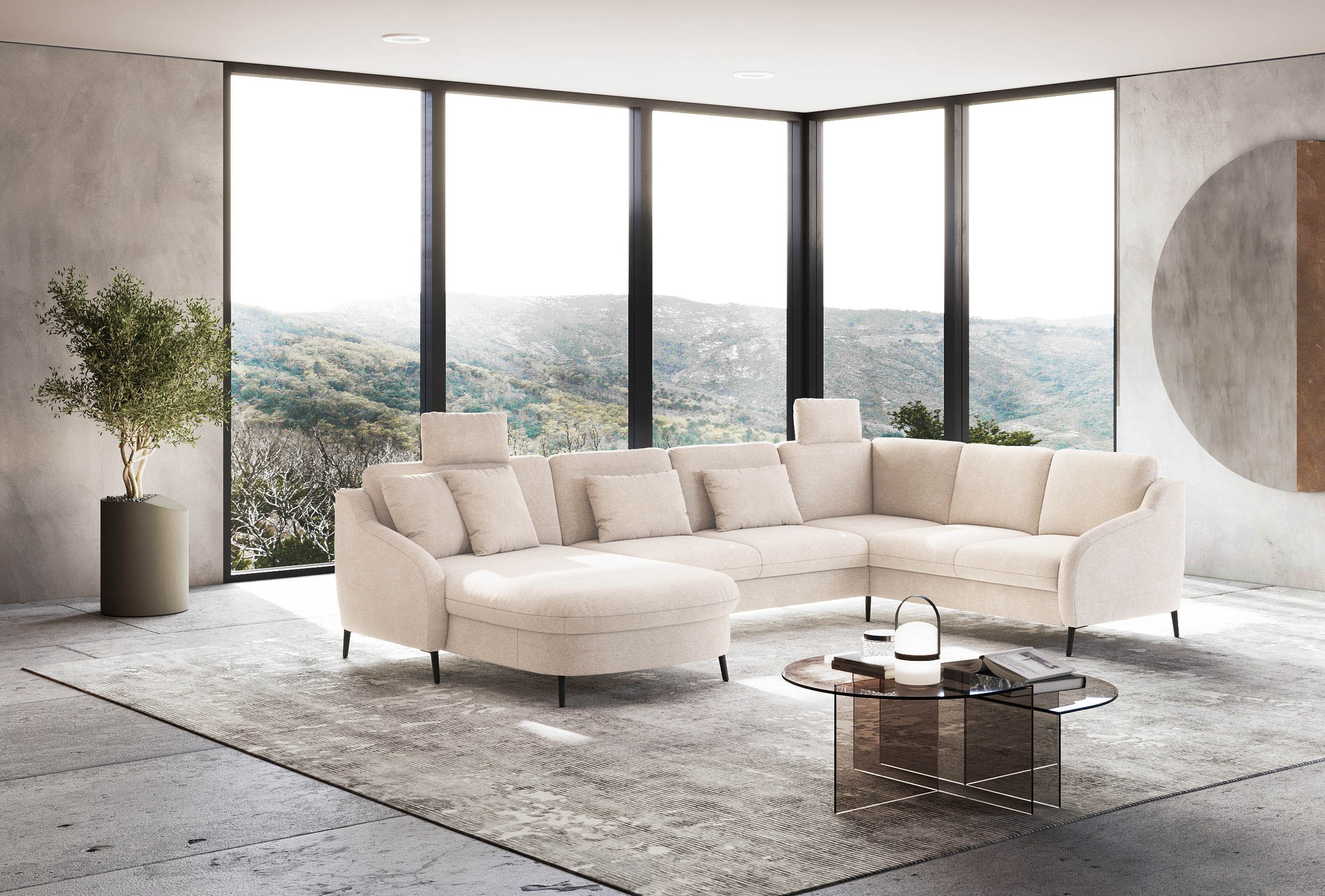 sit&more Wohnlandschaft "Soul U-Form", wahlweise mit Bettfunktion und Bettk günstig online kaufen