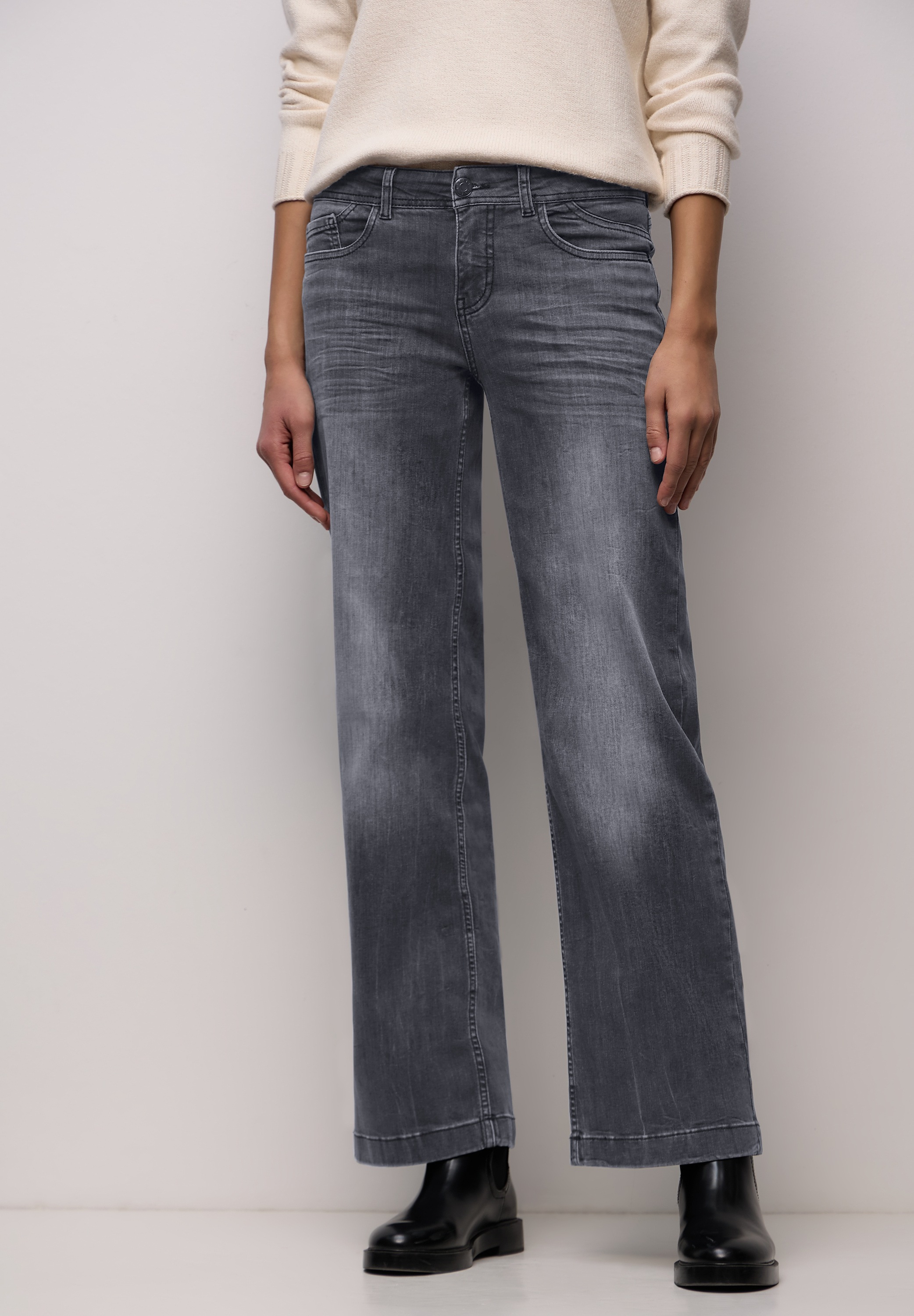 STREET ONE Loose-fit-Jeans aus Baumwolle mit Stretchanteil