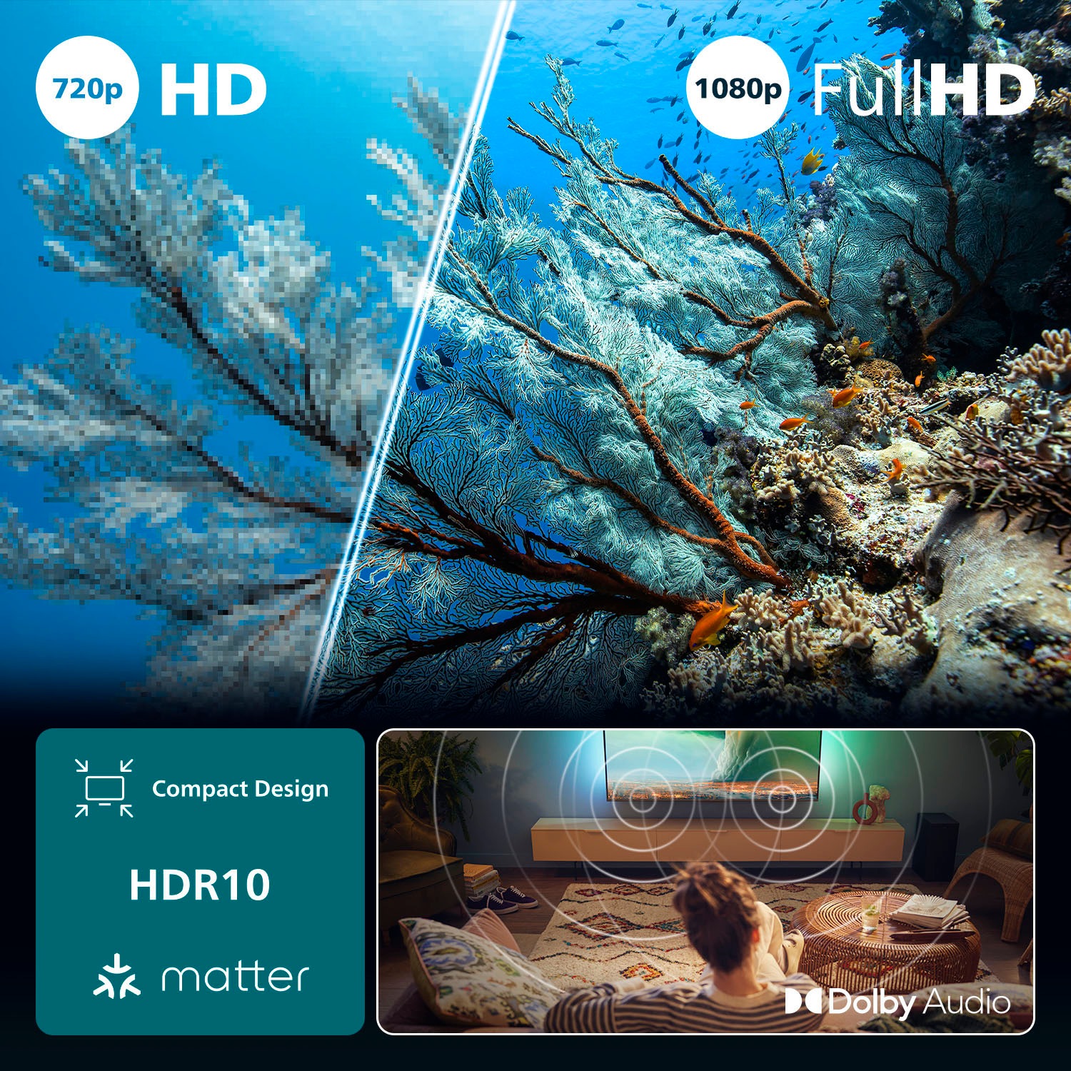 Philips LED-Fernseher »32PFS6900/12«, Full HD, Smart-TV
