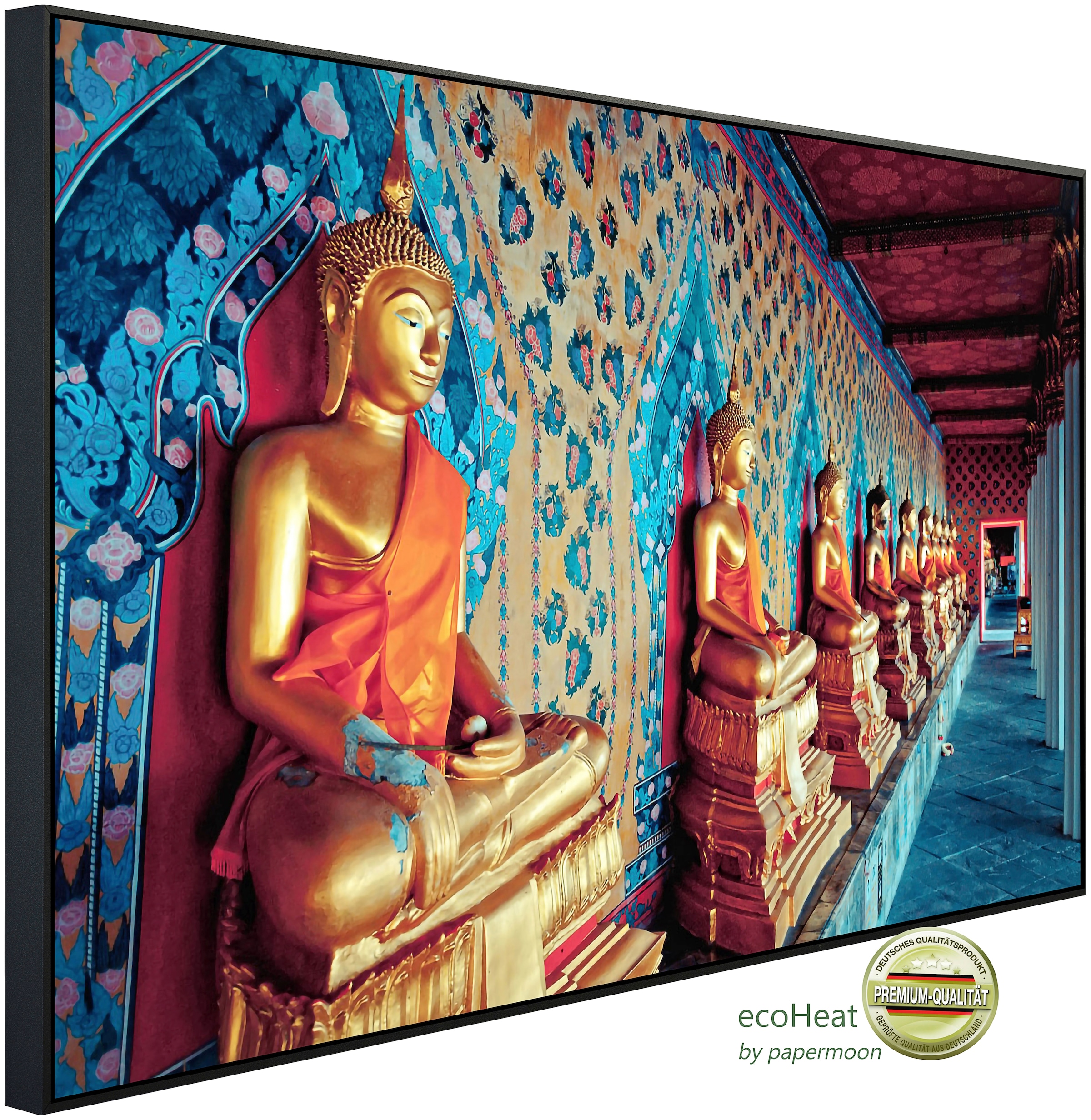 Infrarotheizung »Goldene Statuen Buddhas«, sehr angenehme Strahlungswärme