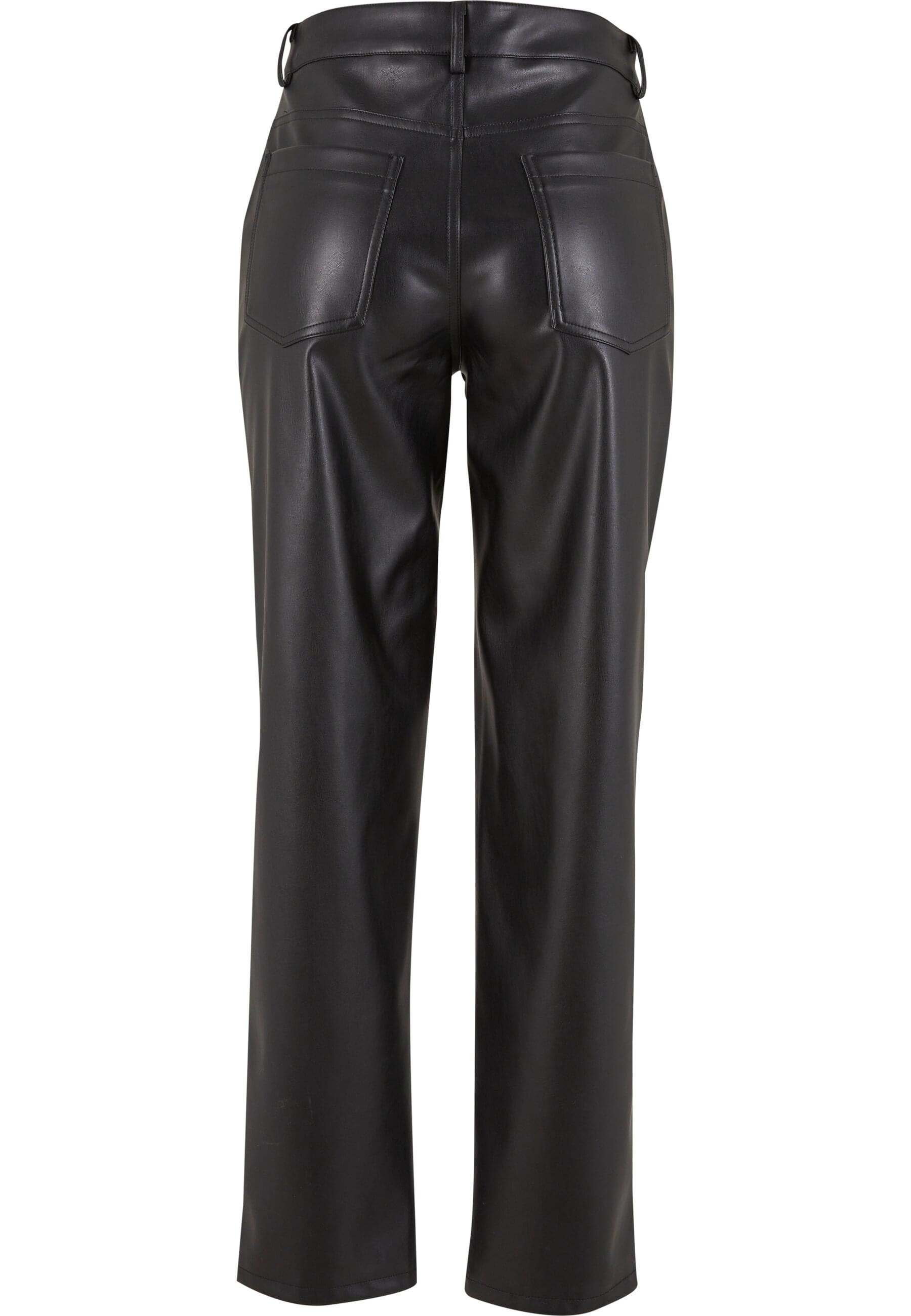 URBAN CLASSICS Stoffhose »Urban Classics Ladies Straight Leg Synthetic Leather Pants«, (1 tlg.)