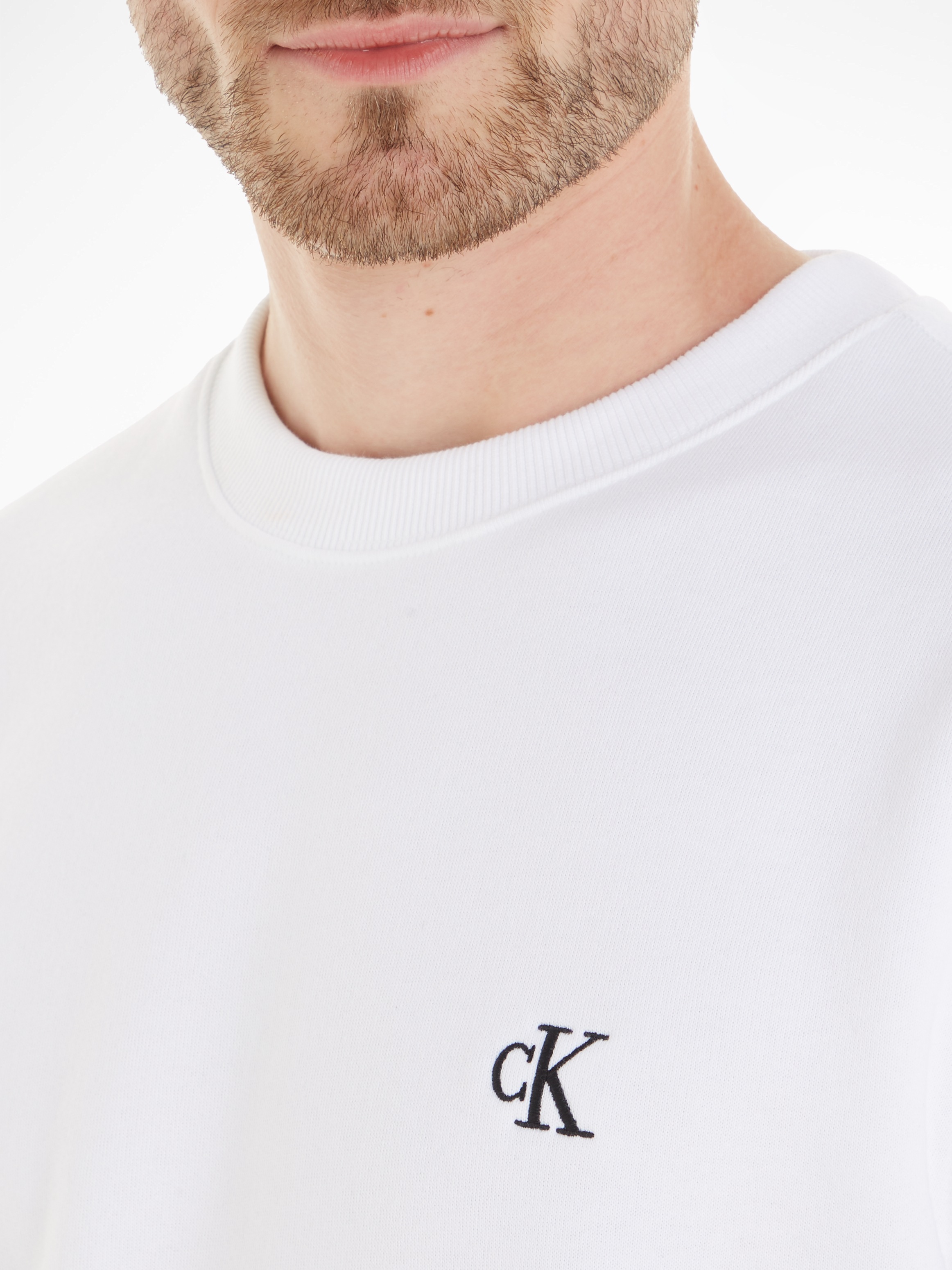 Thumbnail - Calvin Klein Jeans Sweatshirt "CK ESSENTIAL REG CN", mit Logoschriftzug auf dem Arm