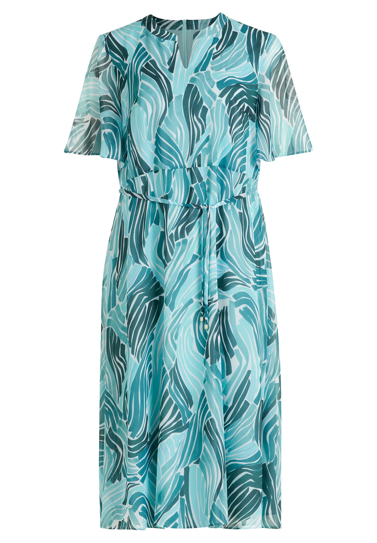 Betty&Co Chiffonkleid »Damen mit Flügelärmeln« Ohne Tasche Druck