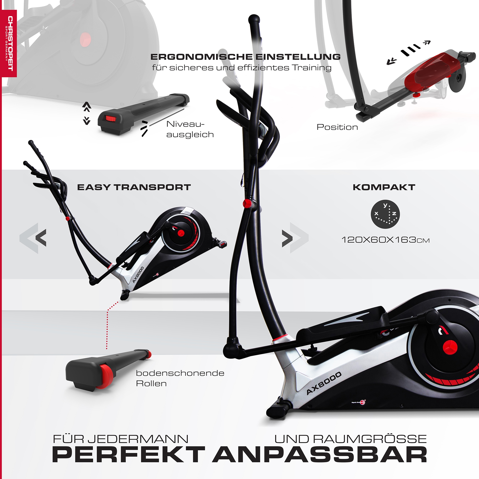 Christopeit Sport® Crosstrainer-Ergometer »AX 8000« auf Rechnung online  kaufen | BAUR