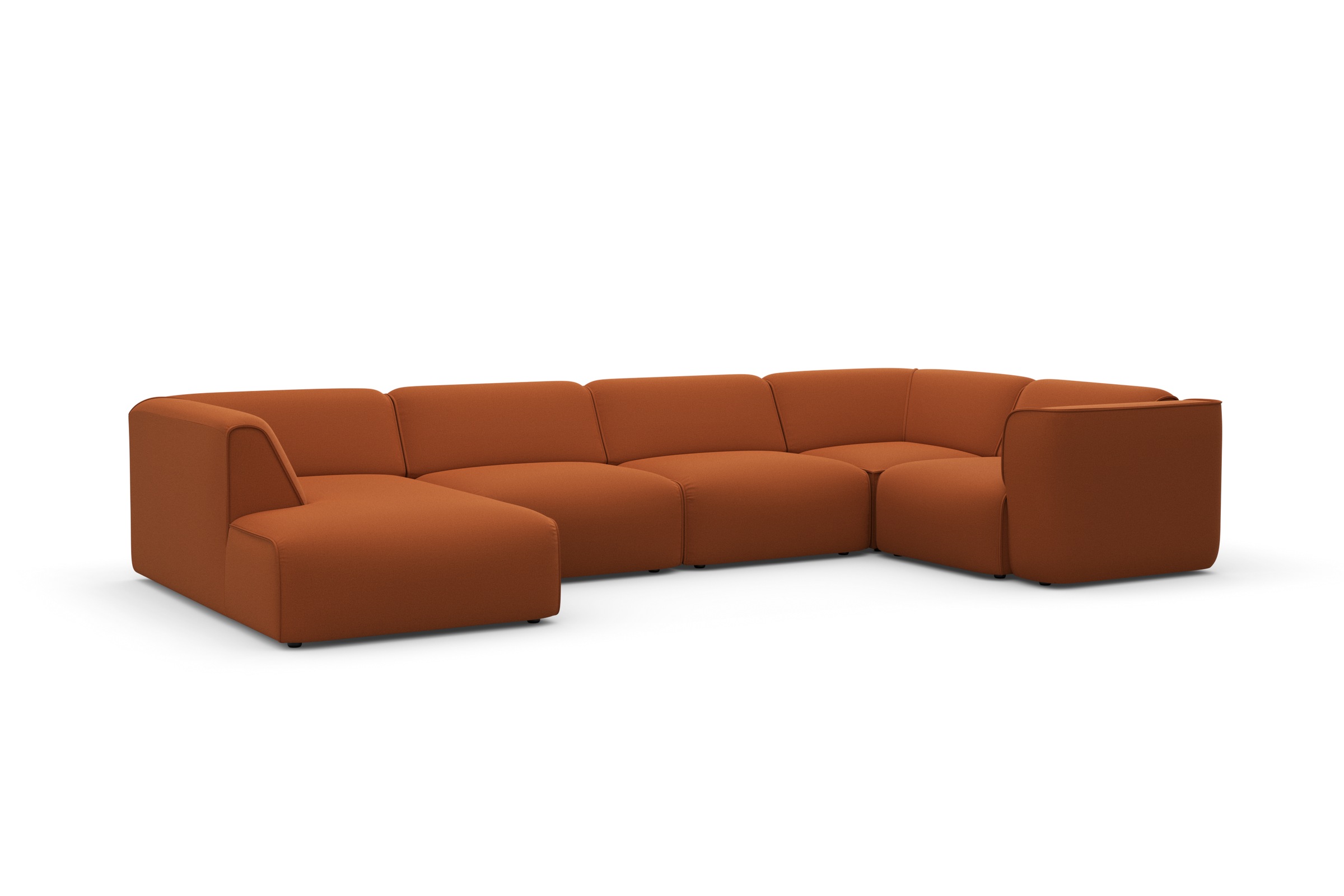 RAUM.ID Wohnlandschaft »Merid U-Form, jederzeit durch Module erweiterbar, B/T/H: 367/206/70 cm«, als Modul oder separat verwendbar, für individuelle Zusammenstellung