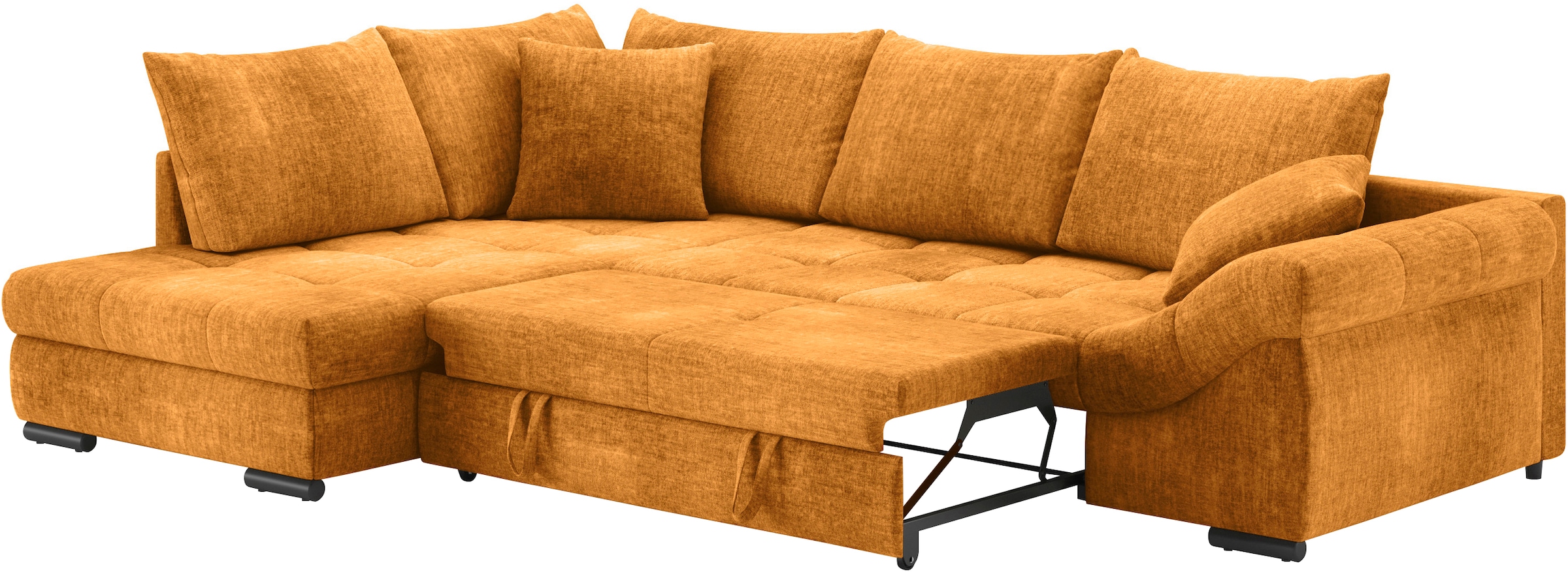 Mr. Couch Ecksofa »Allegro DuraFlex, L-Form«, Hochschläfer-Bettauszug, Kaltschaumpolsterung, bis 140 kg belastbar