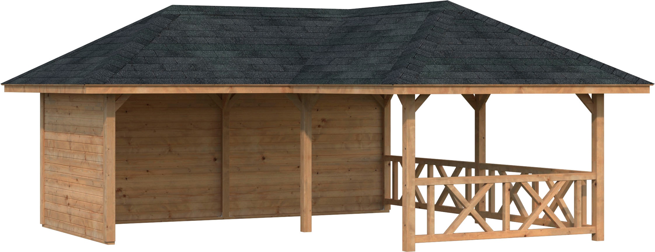 Palmako Holzpavillon "Bianca 24,9 m² Set 1", BxTxH: 588x588x323 cm