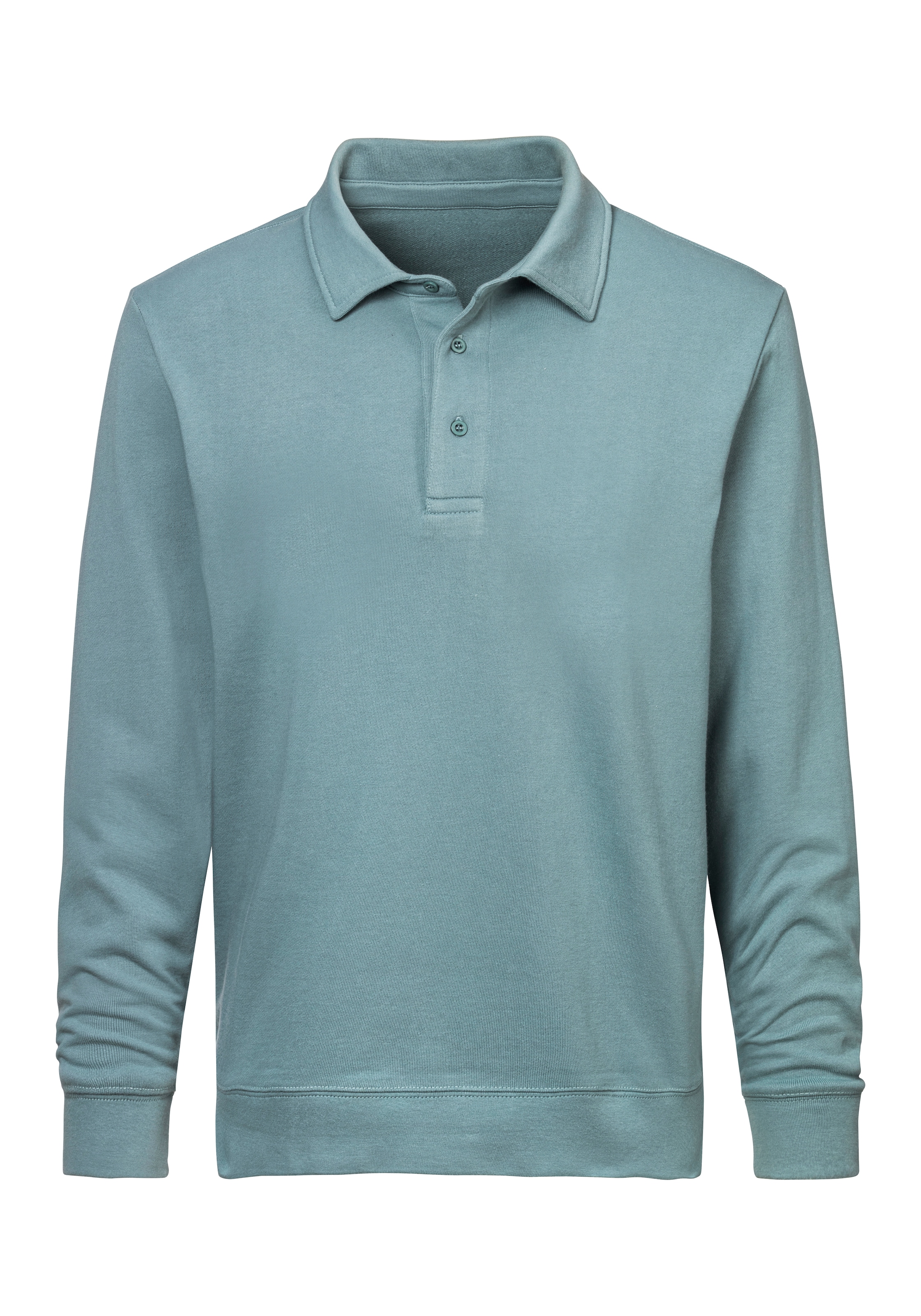 John Devin Sweatshirt, Langarm, Pullover mit Polokragen, Baumwolle