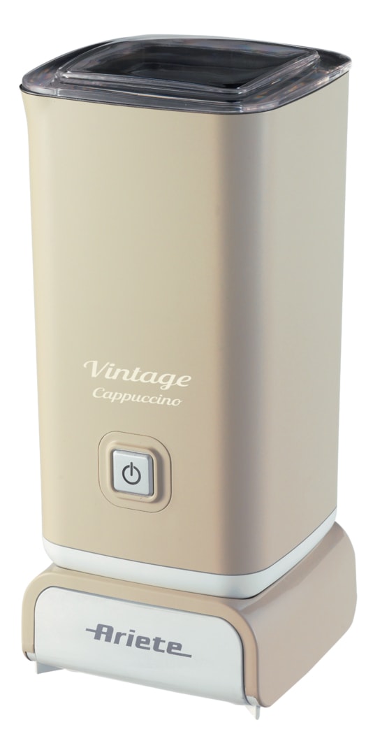 Ariete Milchaufschäumer "Vintage 2878" 500 W mechanisches System - Heizplatte Antihaftbeschichtung, leicht zu reinigen und kein Anbrennen der Milch