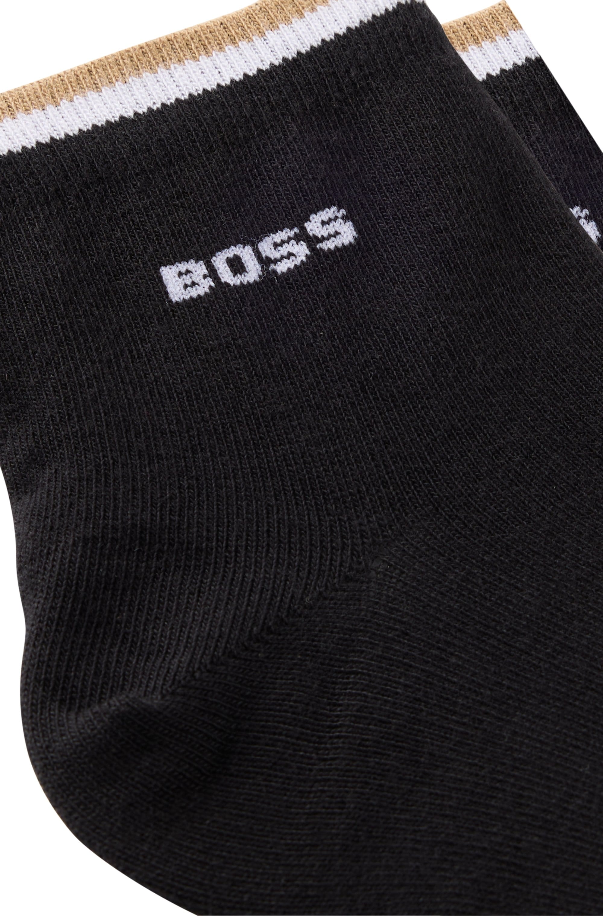 BOSS Freizeitsocken »2P SH Stripe CC«, (Packung, 2 Paar, 2er), mit BOSS Schriftzug
