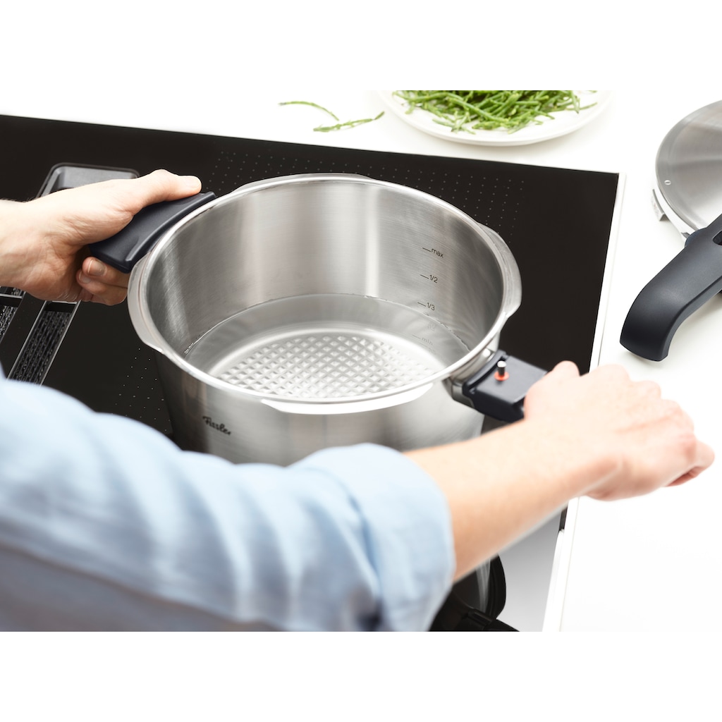 Fissler Schnellkochtopf »Vitavit® premium Edelstahl Schnellkochtopf 3,5 L, Ø 22 cm«, Edelstahl 18/10, (3 tlg.)