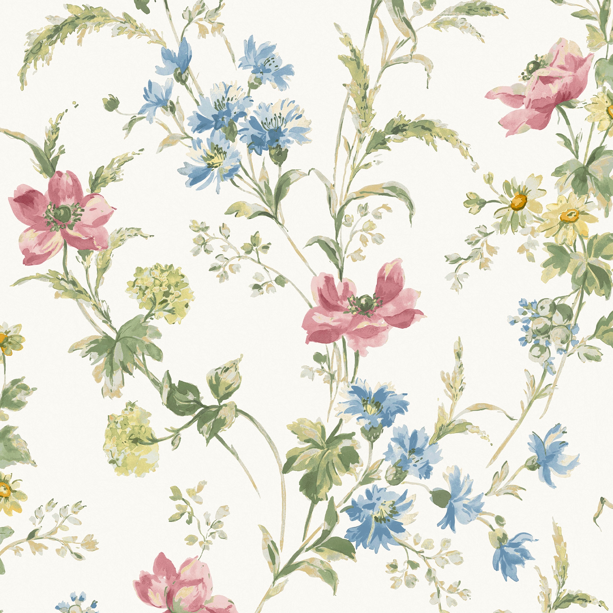 LAURA ASHLEY Vliestapete »Poppy Meadow«, geblümt, 10mx52cm (ca. 5m2)
