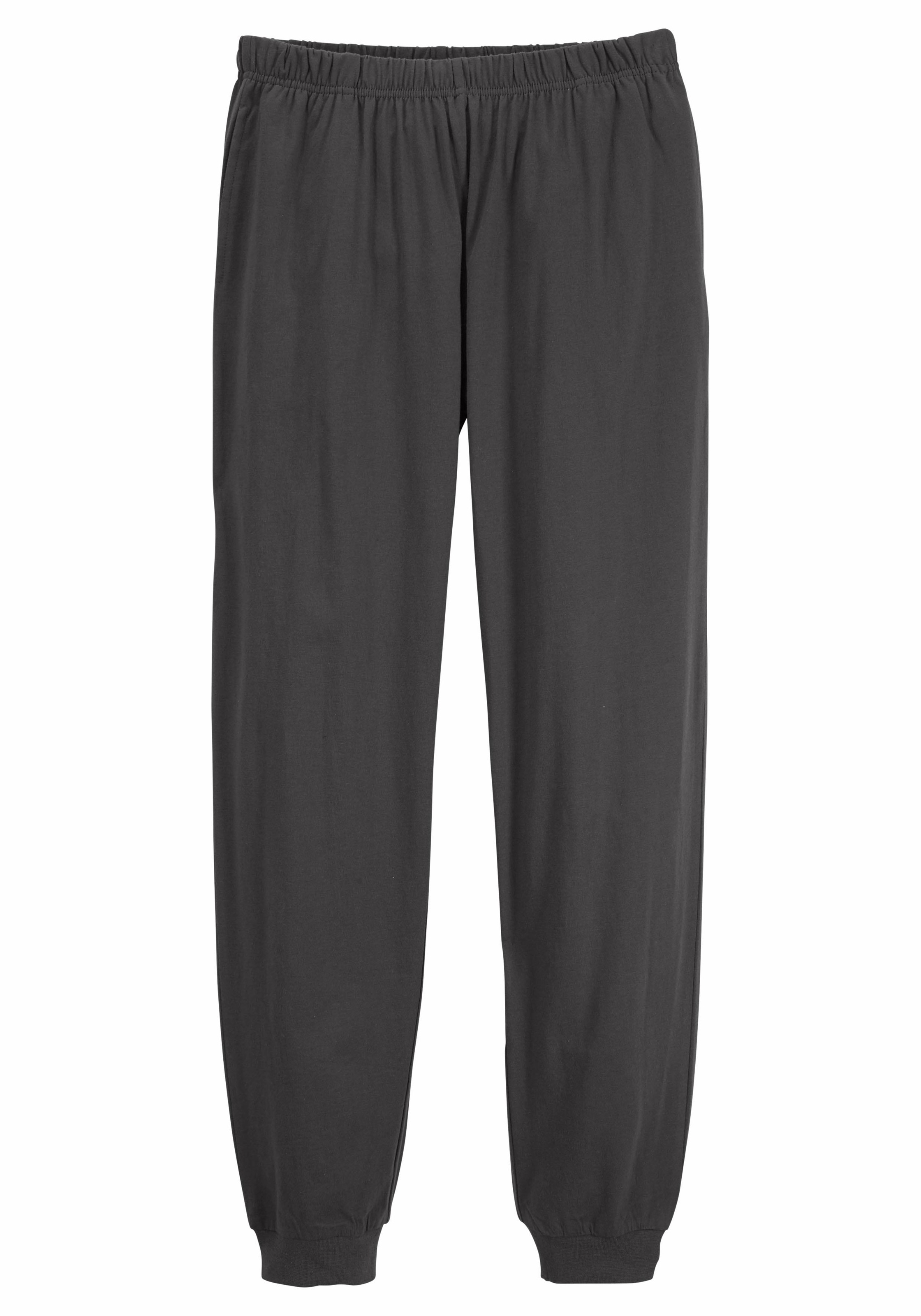 AUTHENTIC LE JOGGER Pyjama, (2 tlg., 1 Stück), Schlafanzug mit Spruch "Ich chille bitte warten"