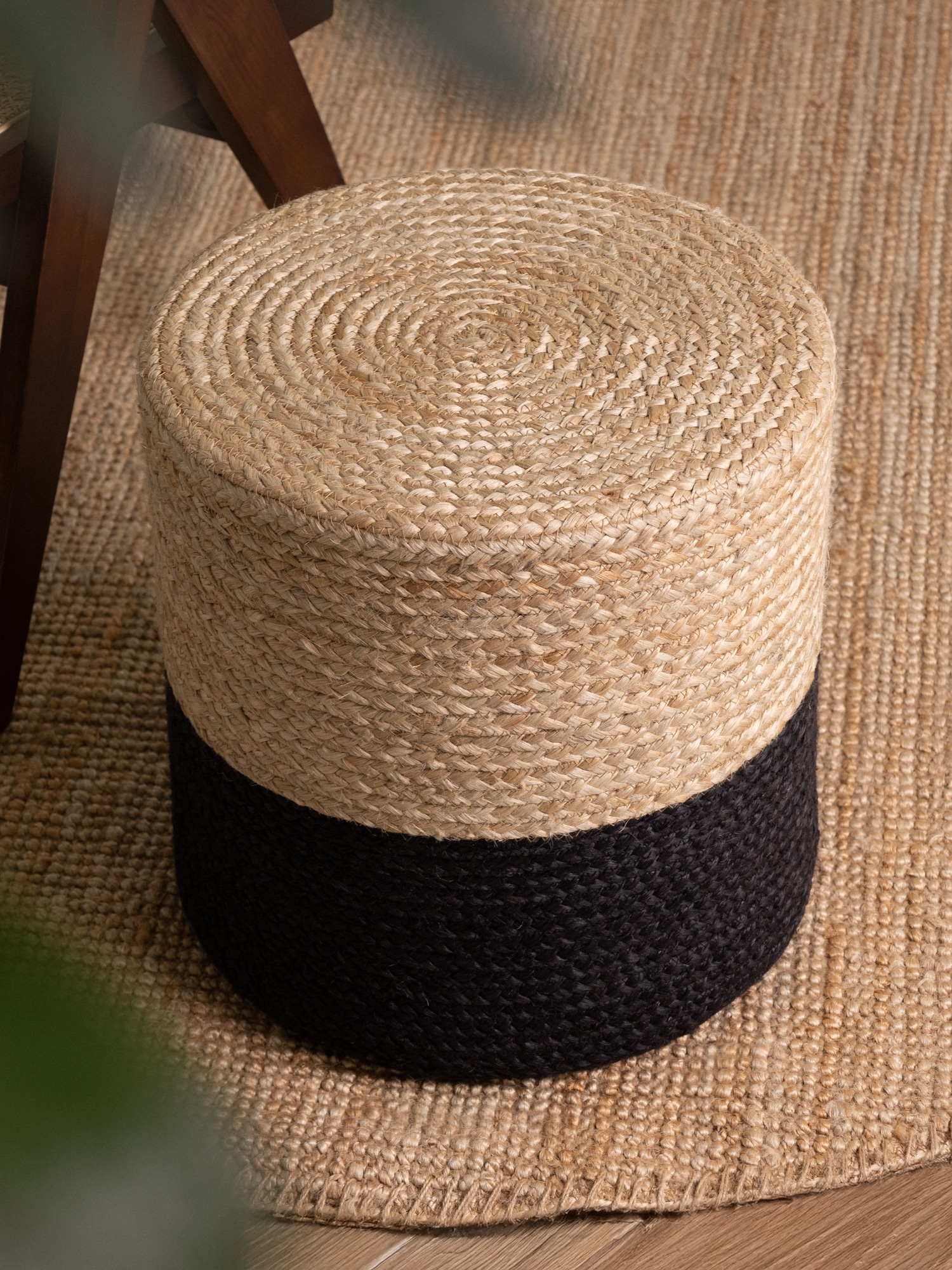 HANSE Home Pouf »Jutta, Jute«, (1 St.), Jute, Natur, Wohnzimmer, Esszimmer, Schlafzimmer, Flur, Modern, Boho