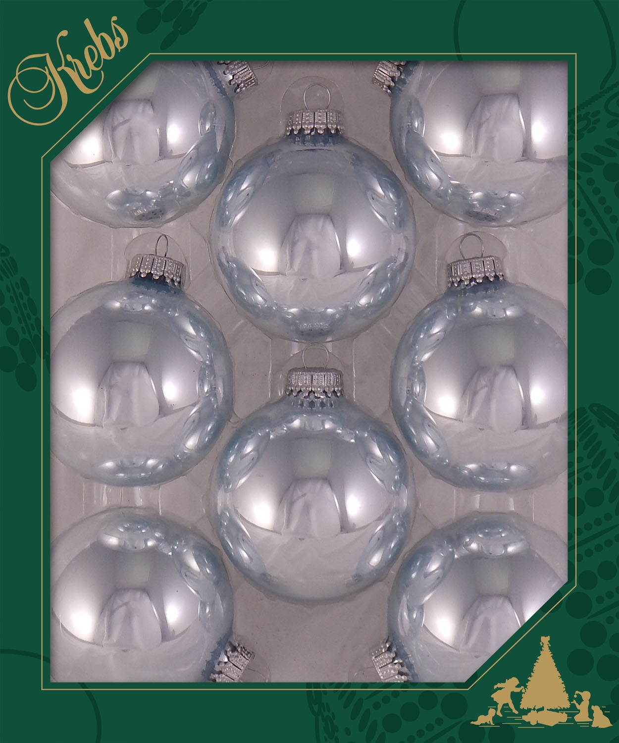 Krebs Glas Lauscha Weihnachtsbaumkugel »CBK70072, Weihnachtsdeko, Christbaumschmuck, Christbaumkugeln Glas«, (Set, 8 St.)