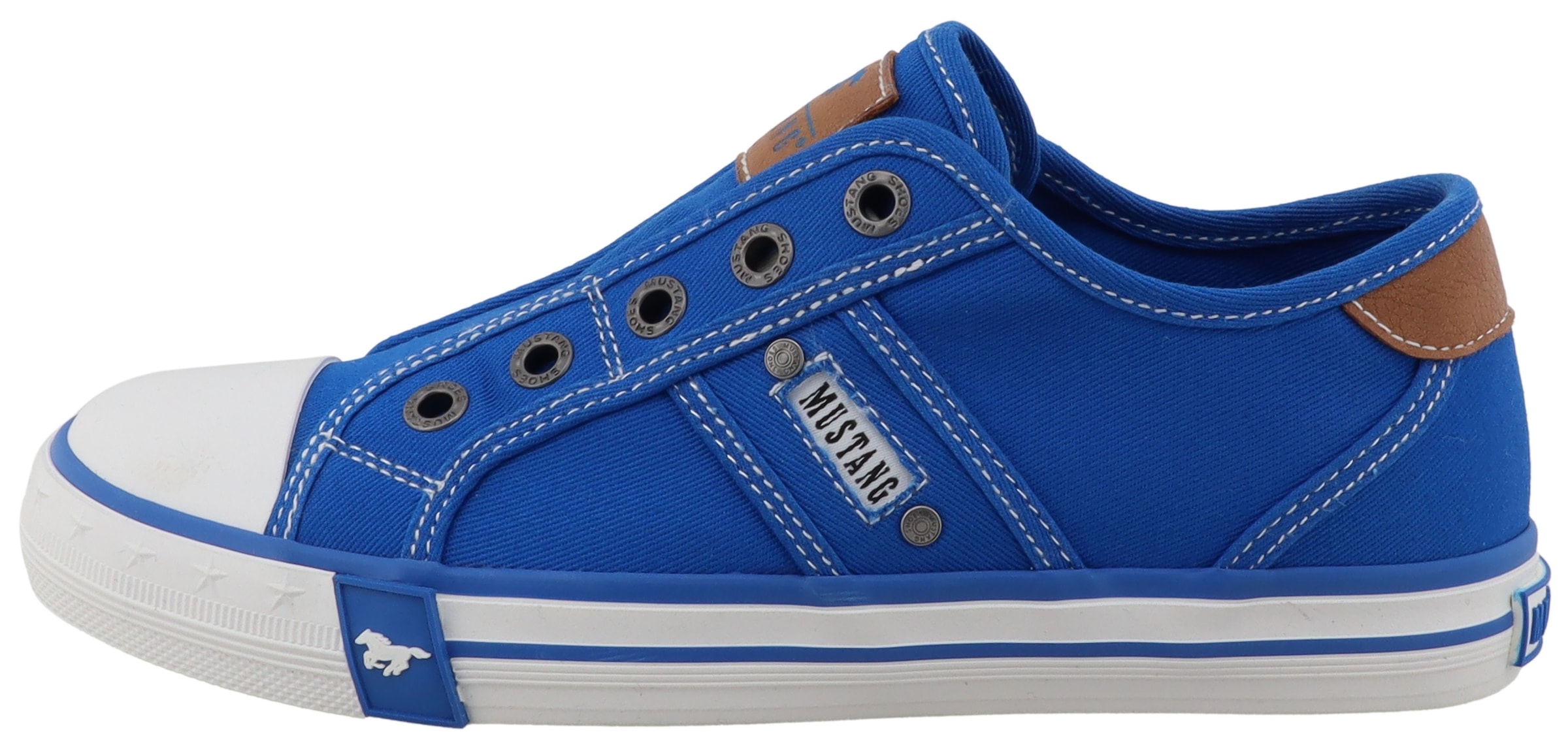 Mustang Shoes Slip-On Sneaker »Gaspare«  Freizeitschuh, Slipper, Halbschuh mit Kontrastnähten