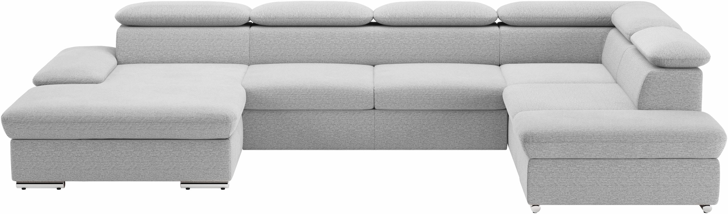 sit&more Wohnlandschaft "Valantine U-Form, B: 349 cm" mit Arm- & Kopfteilverstellung, optional mit Schlaffunktion
