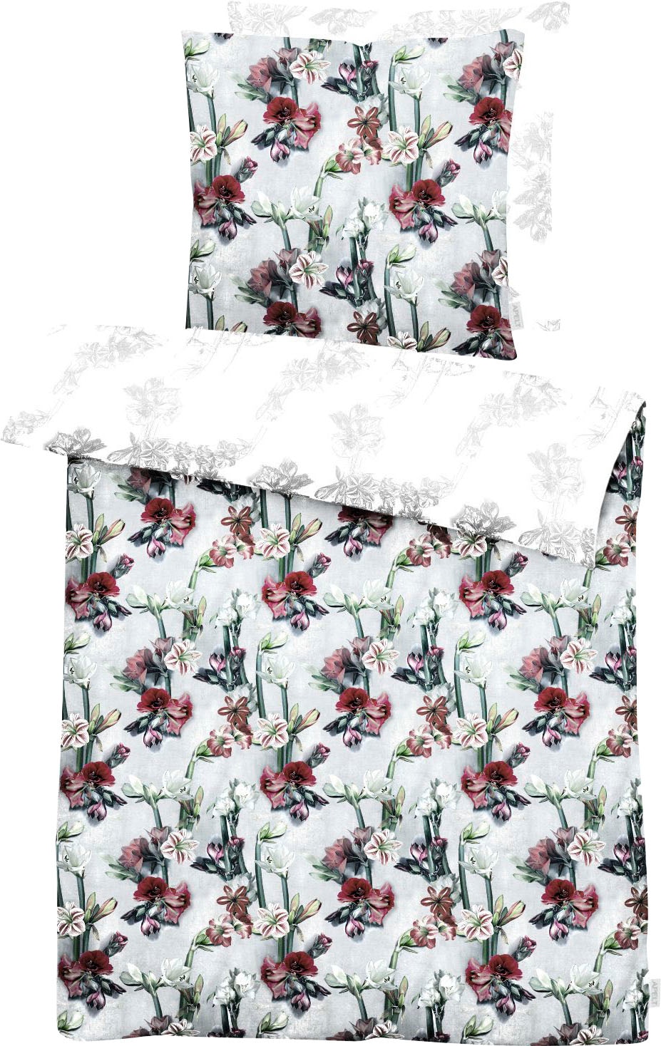APELT Wendebettwäsche "Vivienne" 2 Stk. tlg. Design Bettwäsche mit Blütenal günstig online kaufen