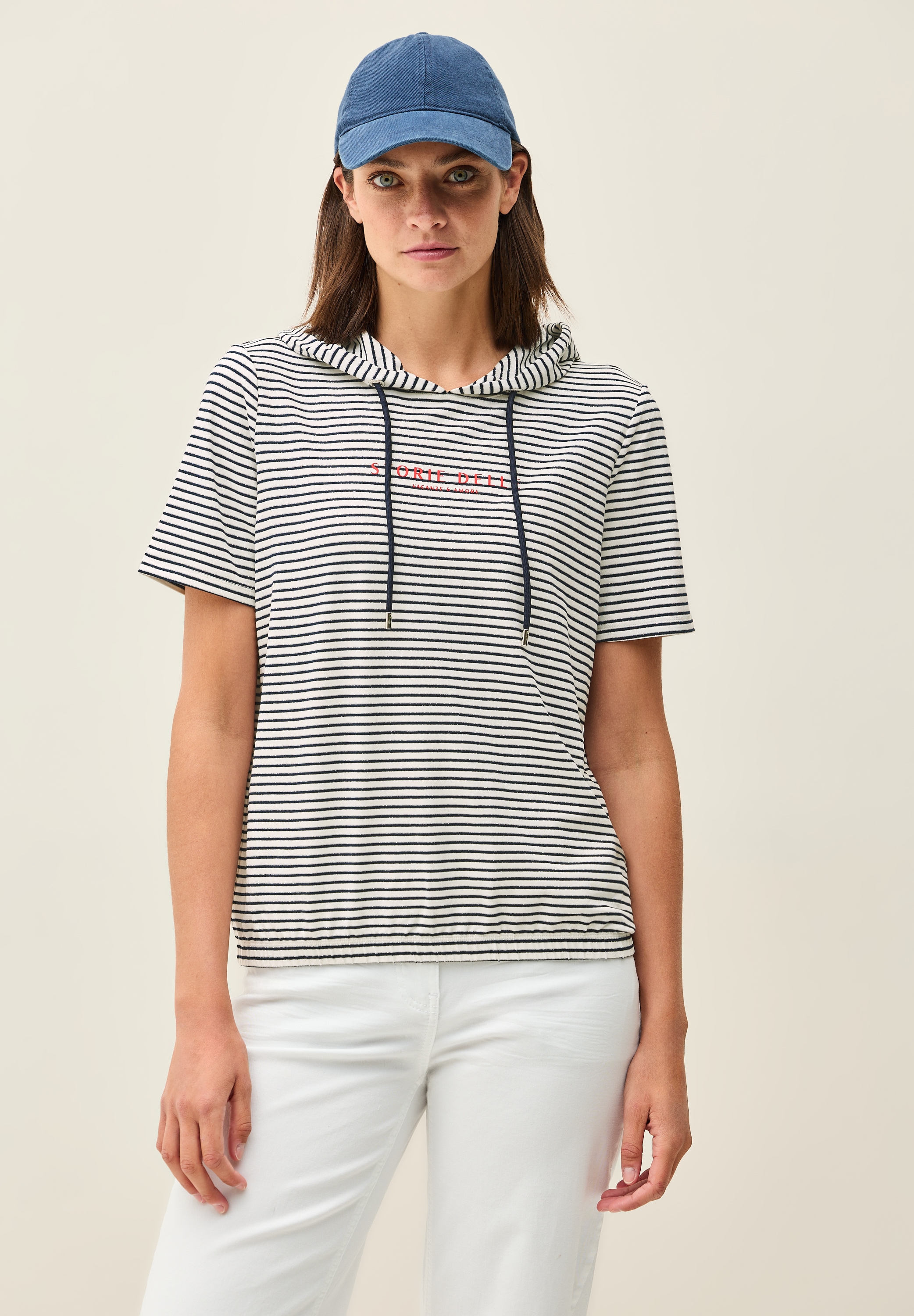 Cecil Kapuzenshirt, bestehend aus einem Materialmix günstig online kaufen