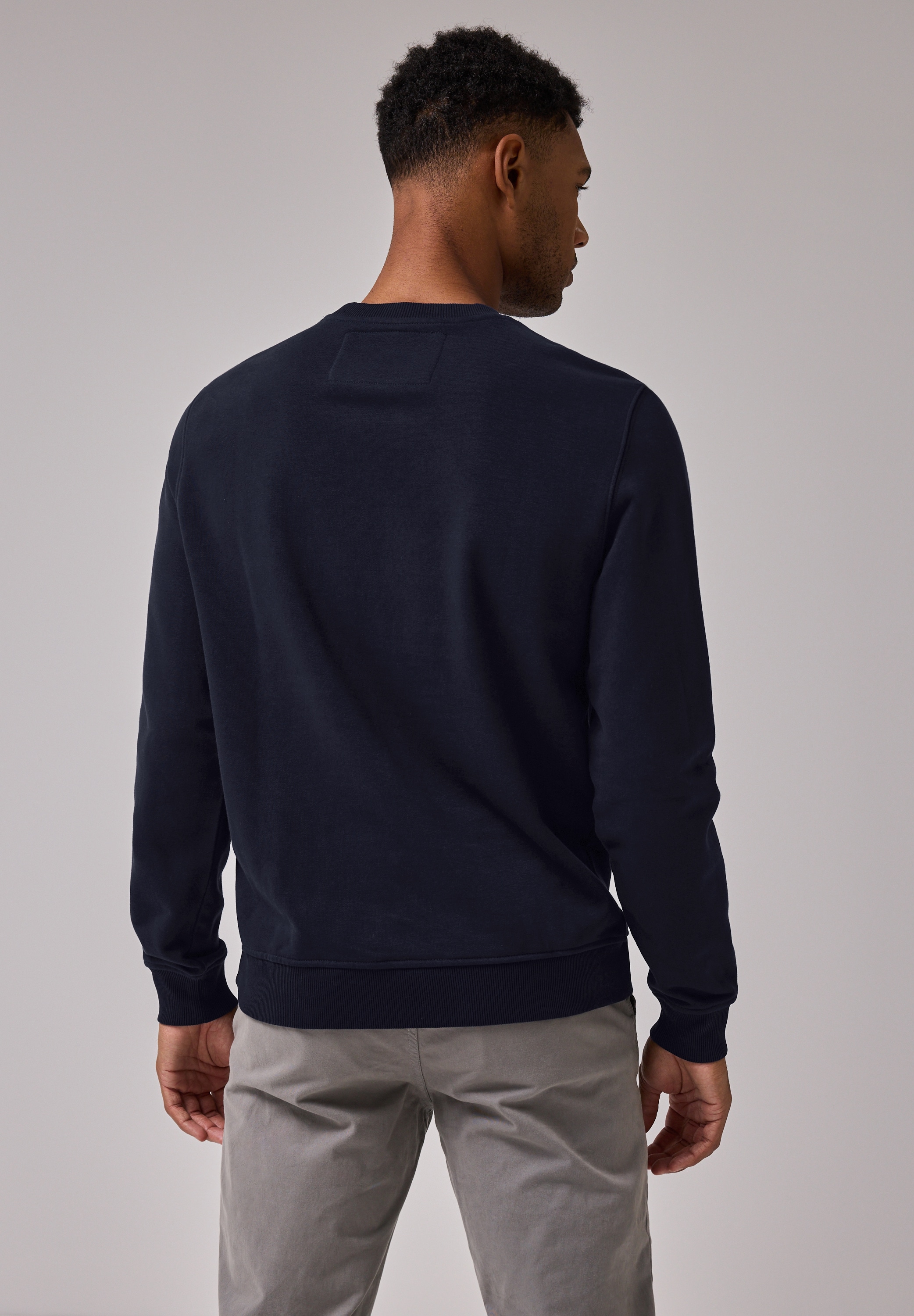 STREET ONE MEN Sweatshirt, mit Rundhalsausschnitt